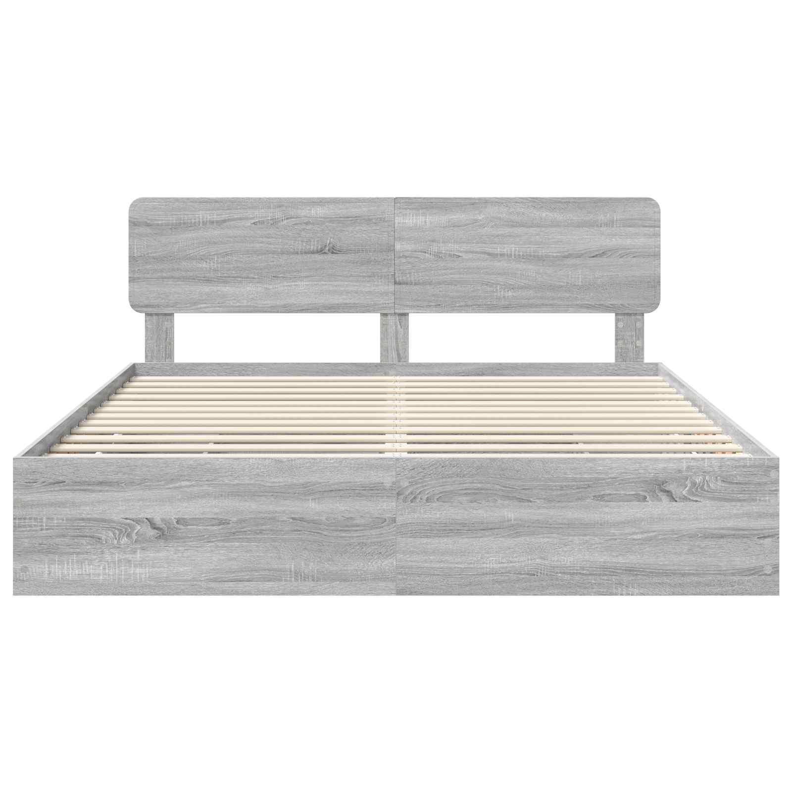 Cadre de lit Gris Sonoma 200 x 200 cm Bois Ingénierie - XIOS