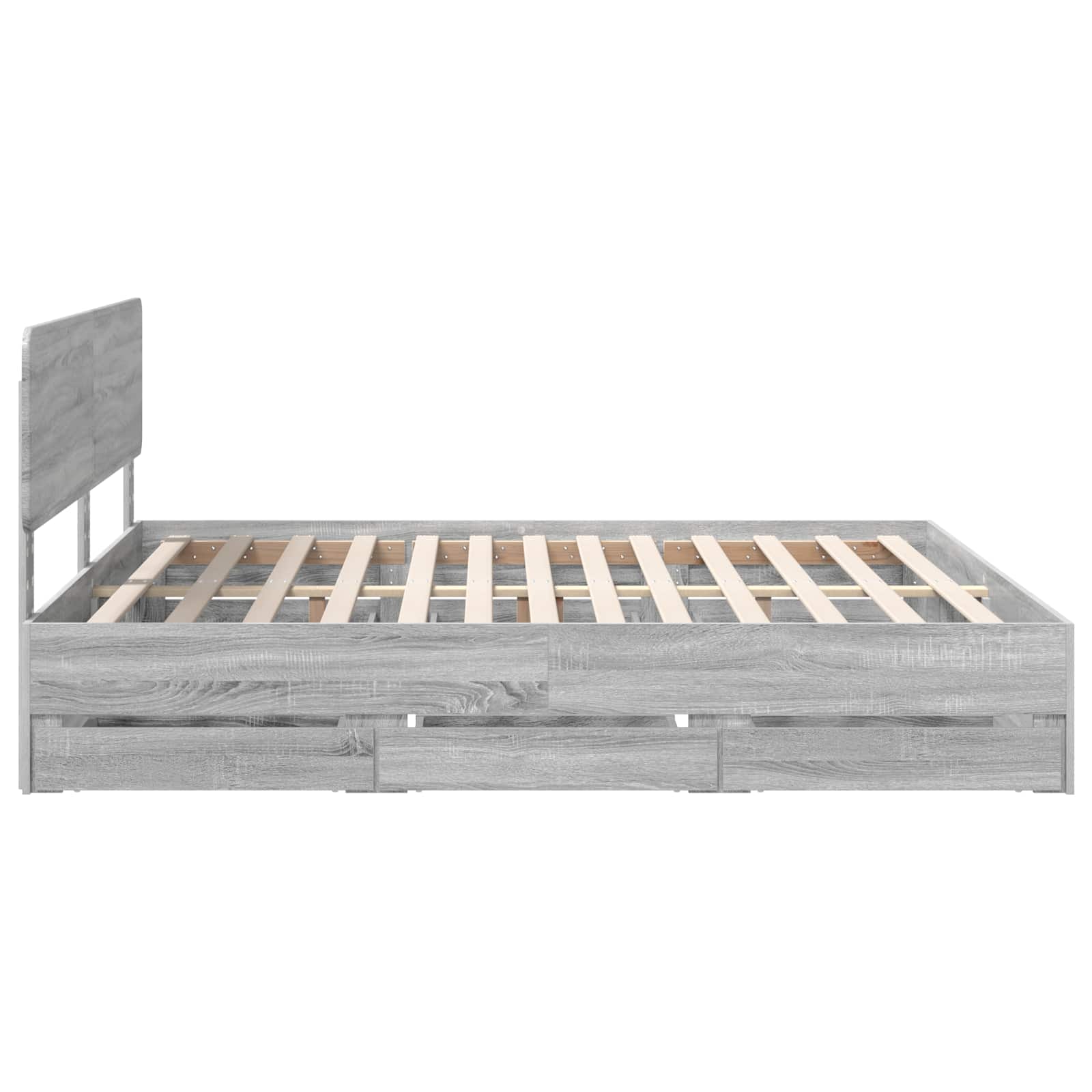 Cadre de lit Gris Sonoma 180 x 200 cm Bois Ingénierie - XIOS