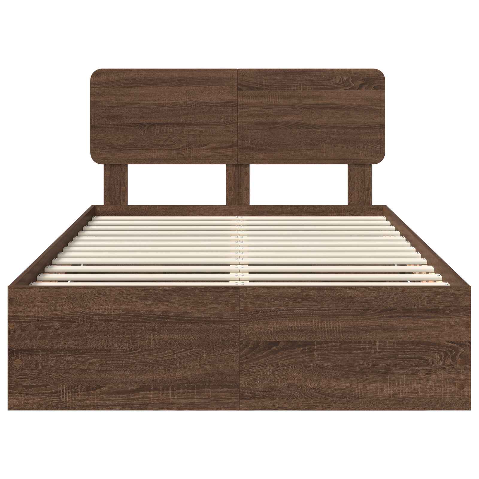 Cadre de lit Chêne brun 135 x 190 cm Bois Ingénierie - XIOS