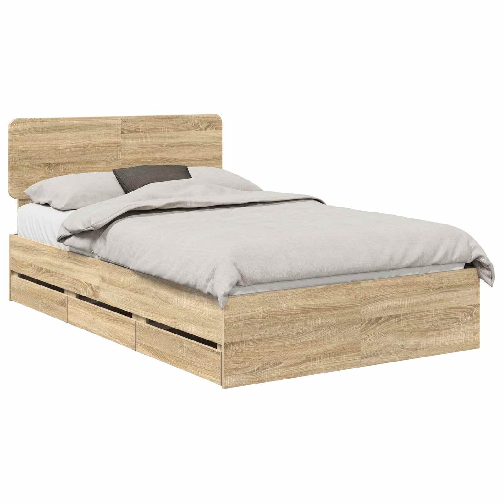 Cadre de lit Chêne Sonoma 120 x 190 cm Bois Ingénierie - XIOS