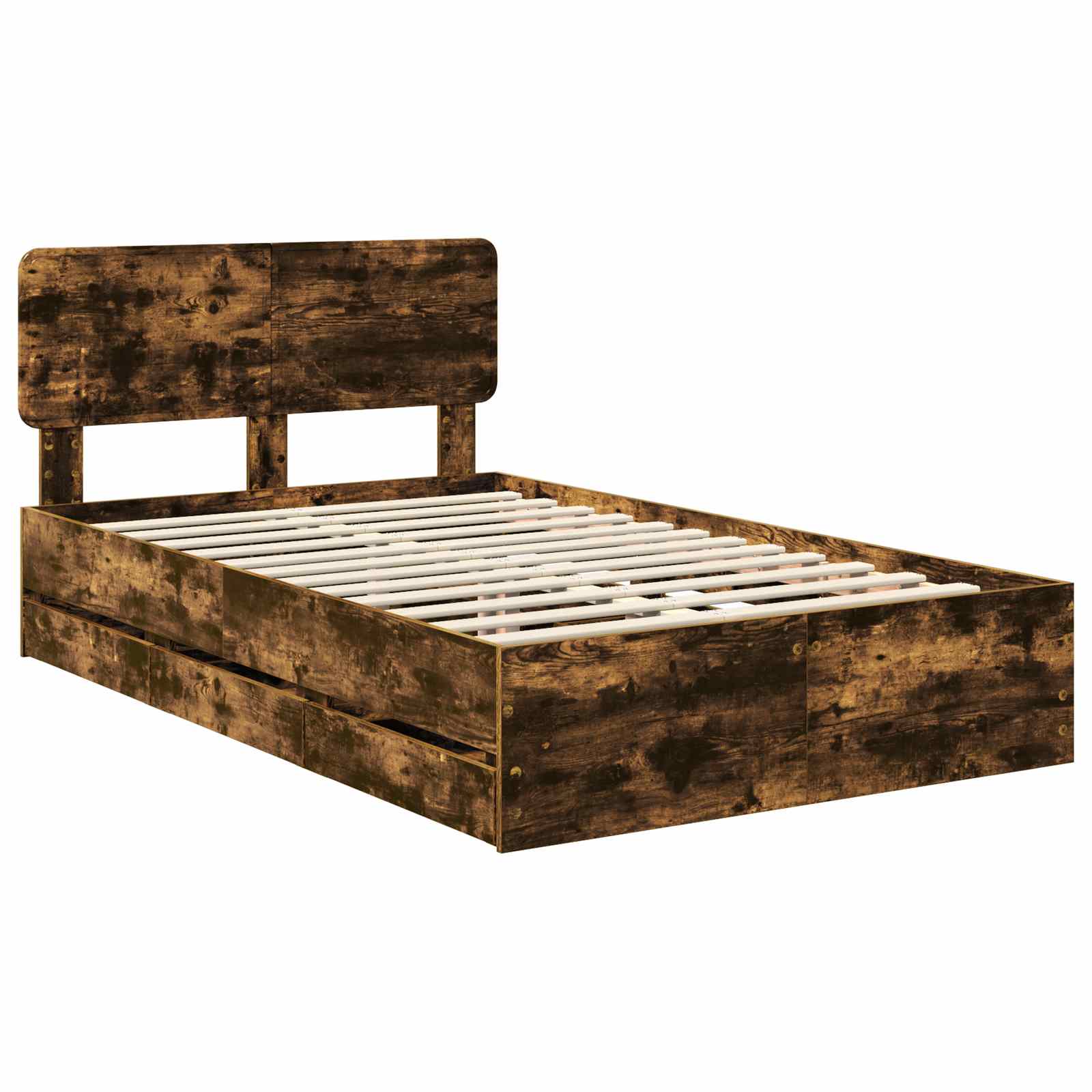 Cadre de lit Chêne fumé 120 x 190 cm Bois Ingénierie - XIOS