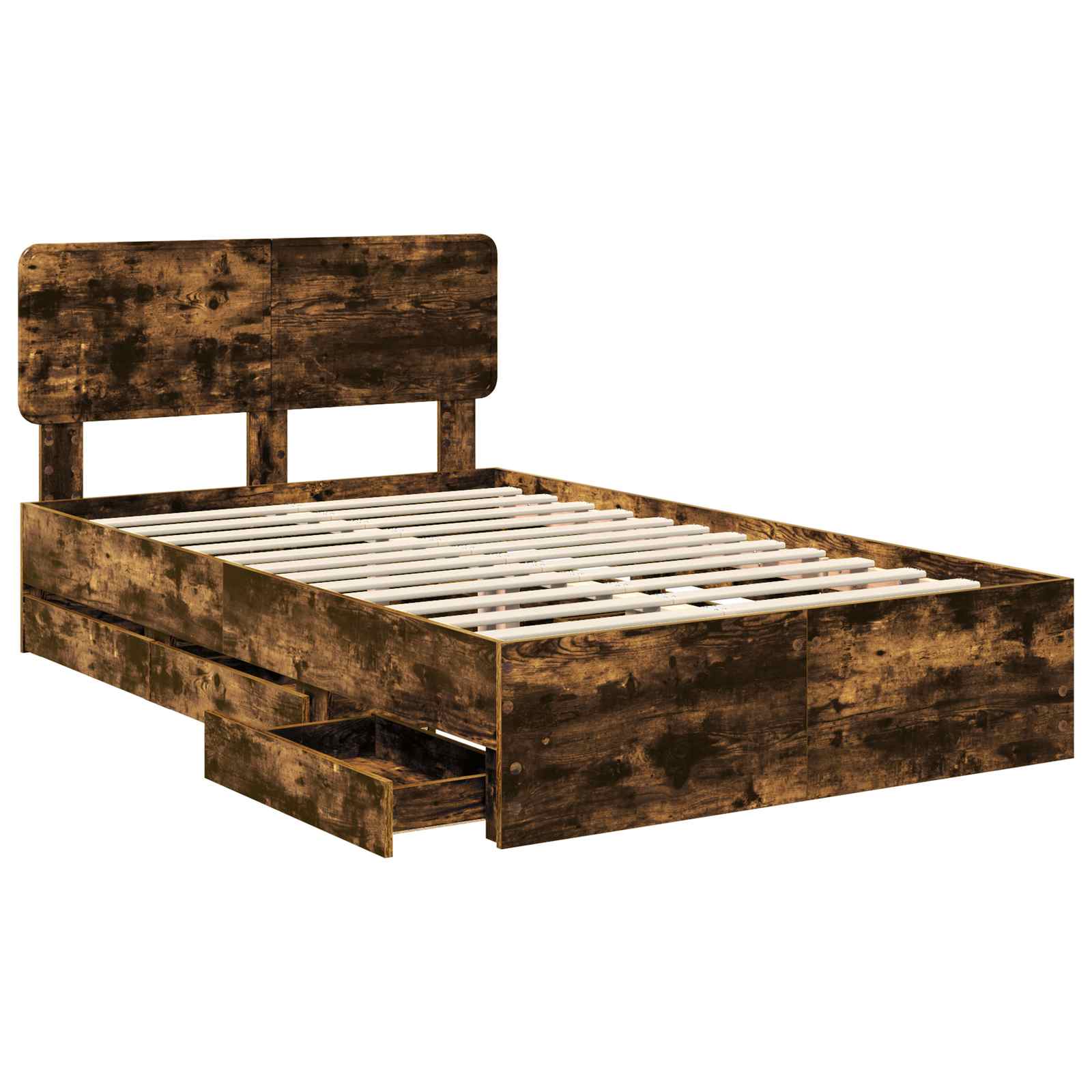 Cadre de lit Chêne fumé 120 x 190 cm Bois Ingénierie - XIOS