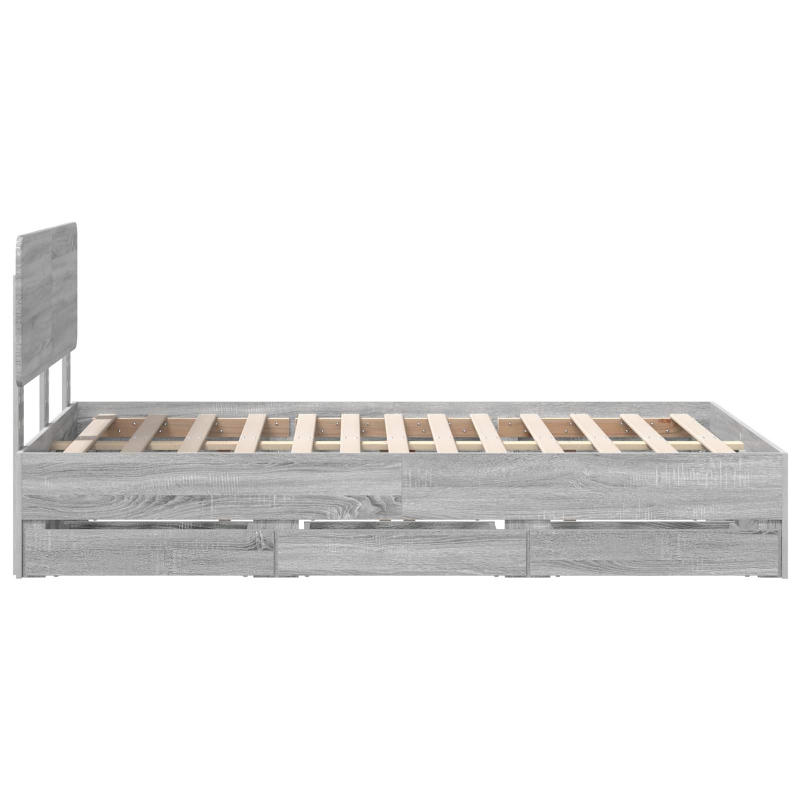 Cadre de lit Gris Sonoma 120 x 190 cm Bois d’ingénierie - XIOS
