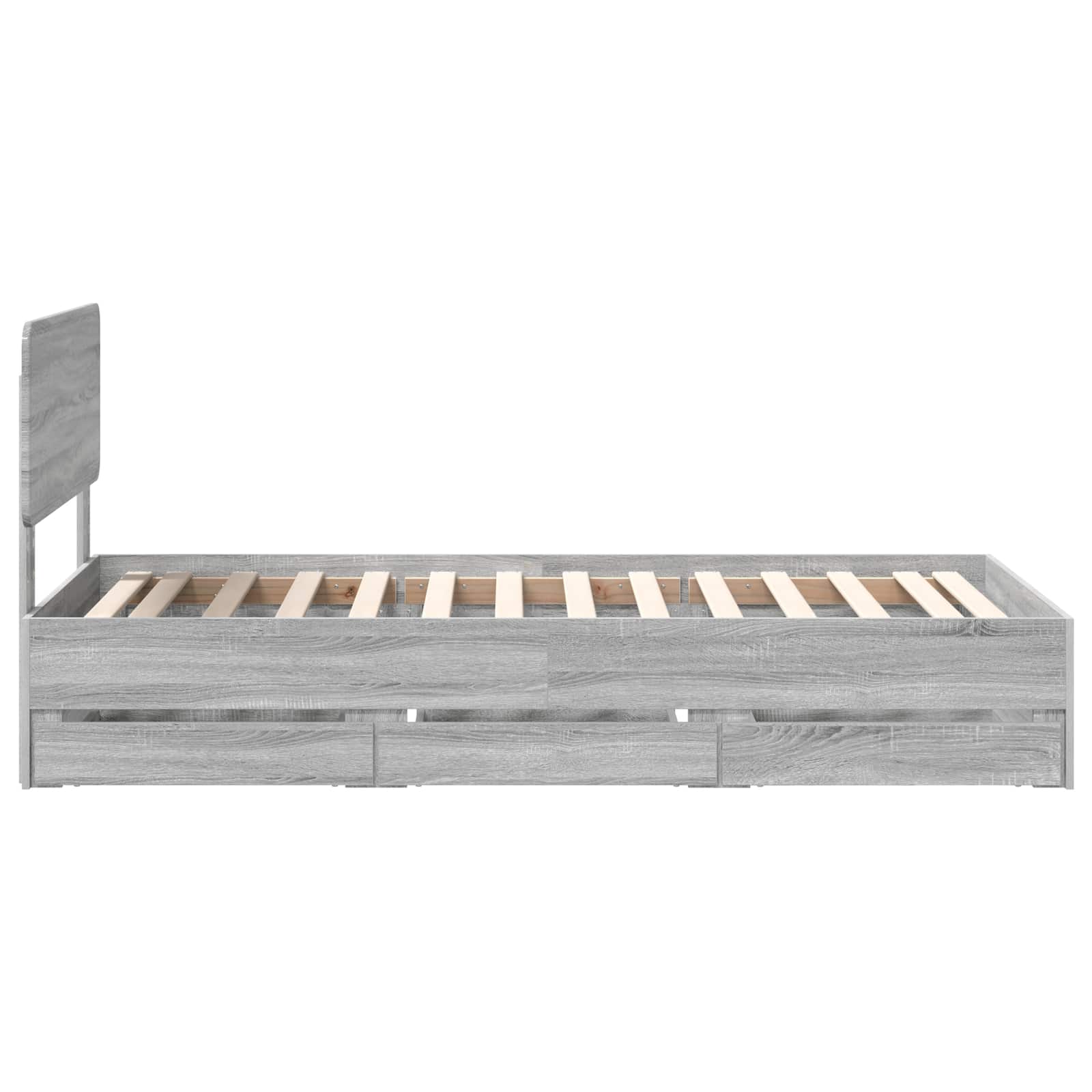 Cadre de lit Gris Sonoma 75 x 190 cm Bois Ingénierie - XIOS