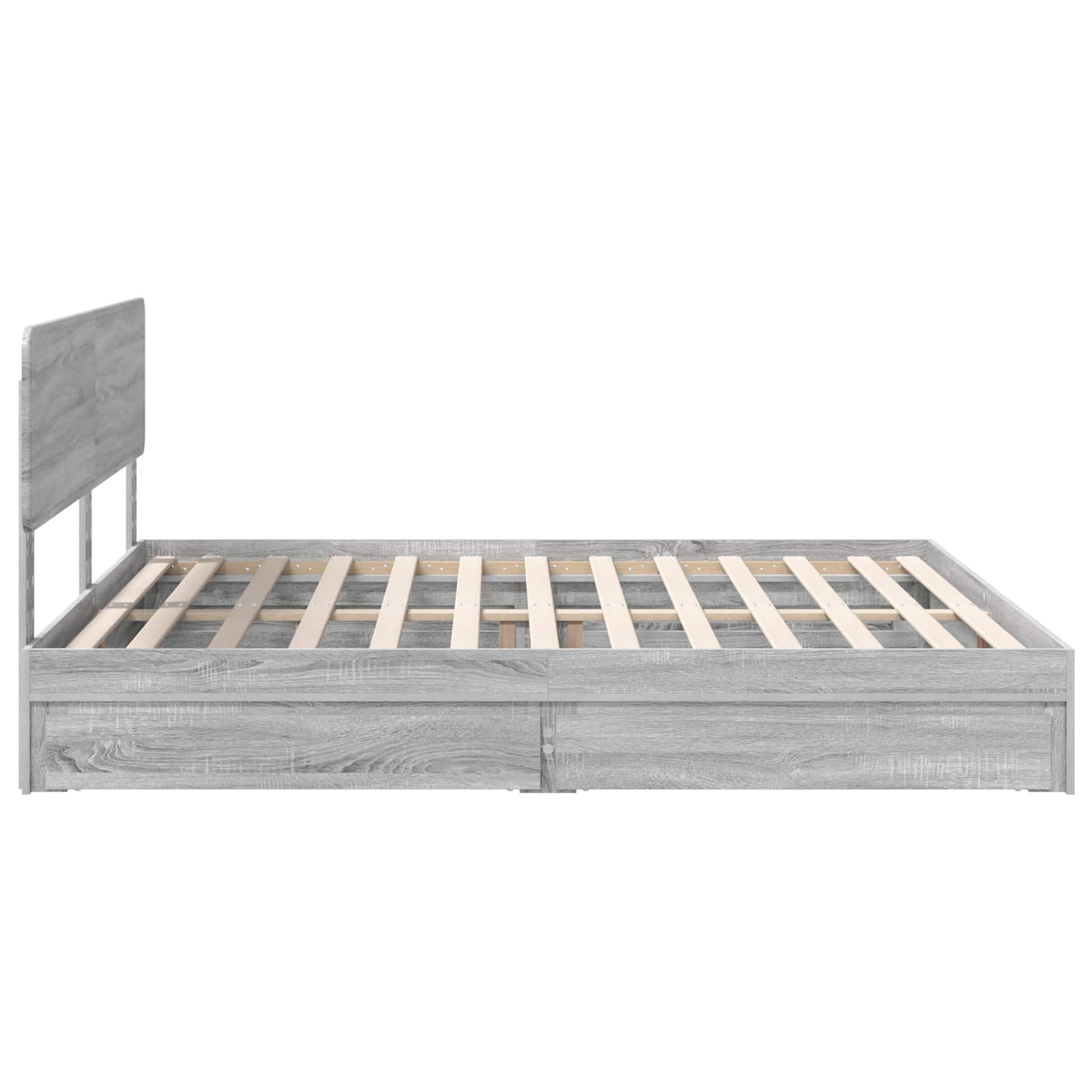 Lit de Rangement Gris Sonoma 200 x 200 cm Bois d'ingénierie - XIOS