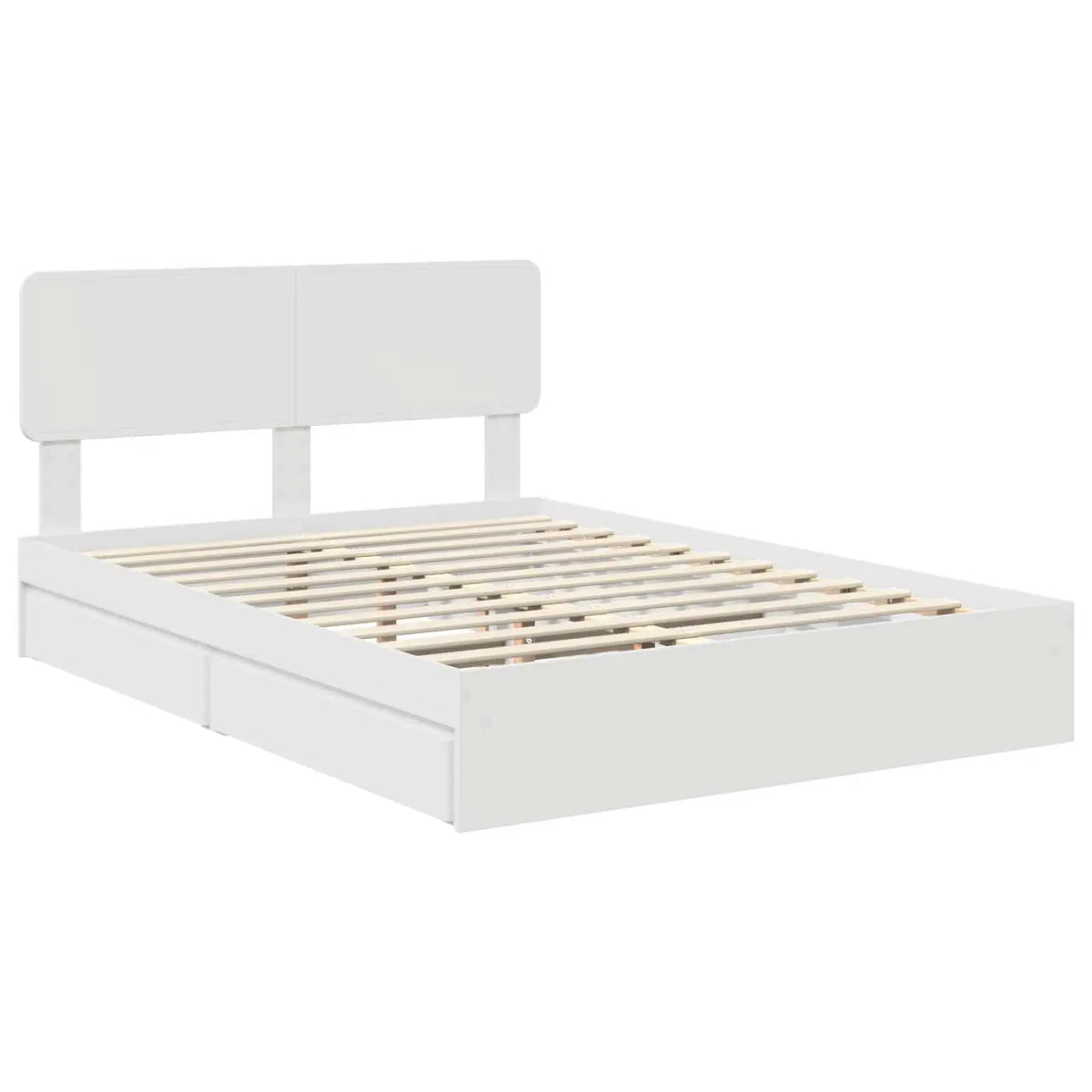 Lit de Rangement Réglable Blanc 160 x 200 cm Bois d’ingénierie - XIOS