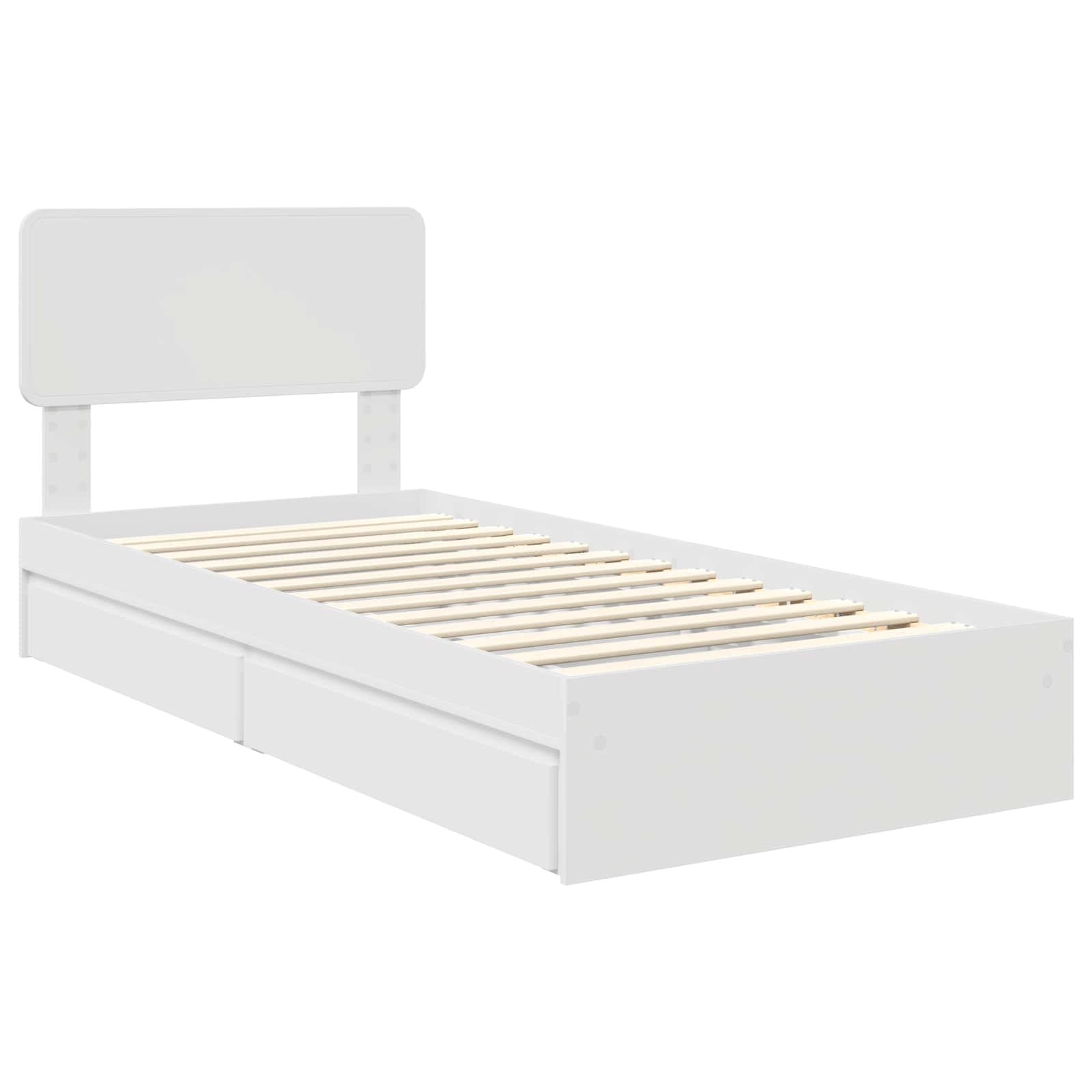 Lit de Rangement Blanc 90 x 200 cm Bois d'ingénierie - XIOS