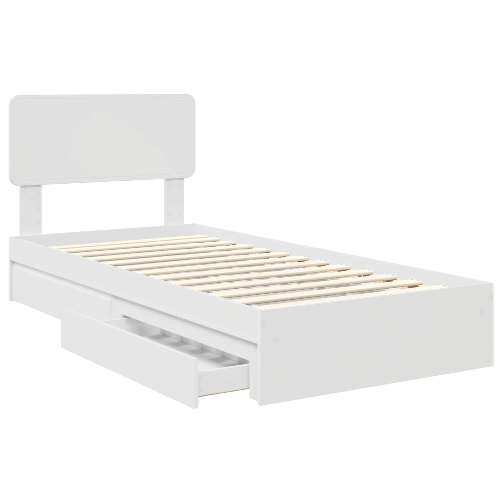 Lit de Rangement Blanc 75 x 190 cm Bois d'ingénierie - XIOS