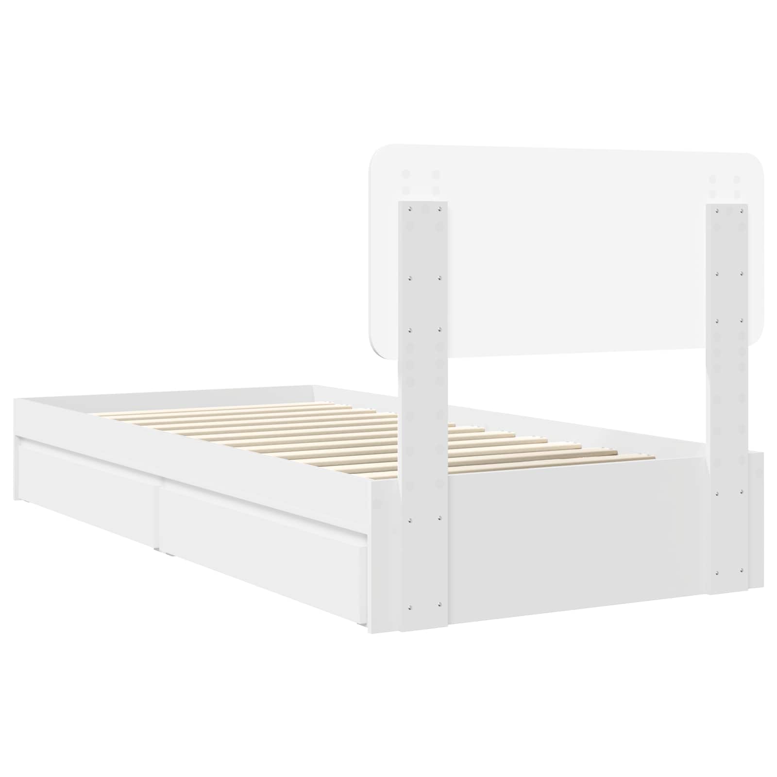 Lit de Rangement Blanc 75 x 190 cm Bois d'ingénierie - XIOS