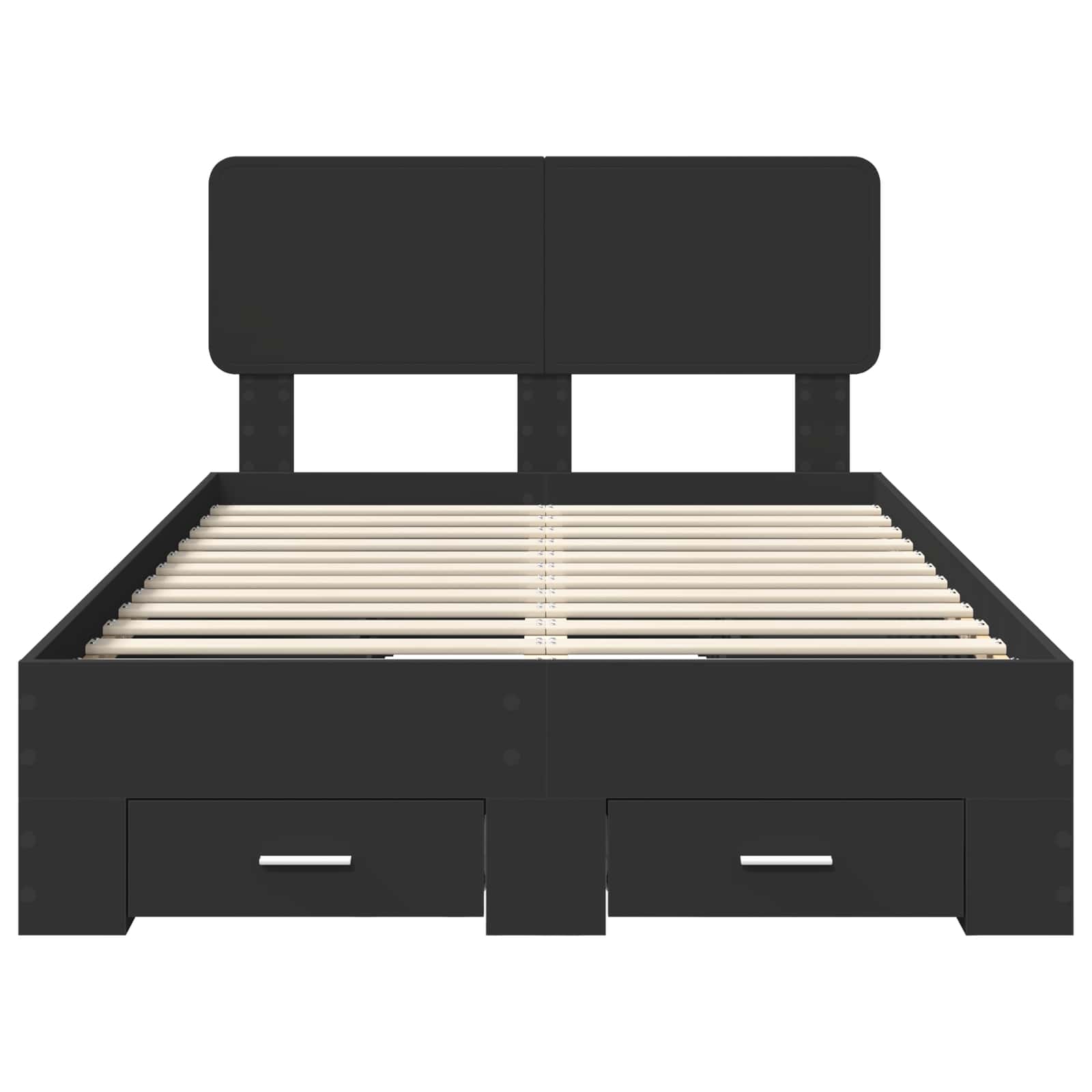 Cadre de lit avec tiroir Noir 120 x 190 cm Bois d'ingénierie - XIOS