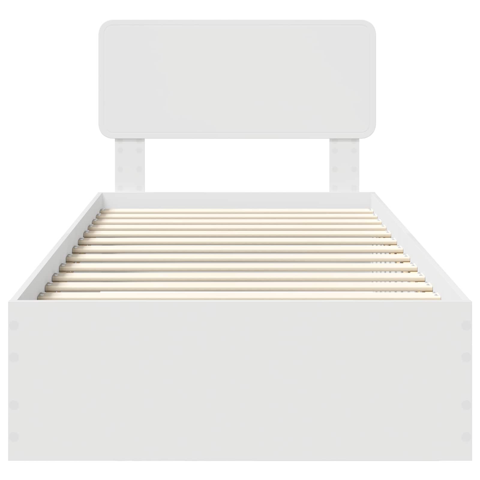 Cadre de lit avec tiroir Blanc 90 x 200 cm Bois d'ingénierie - XIOS