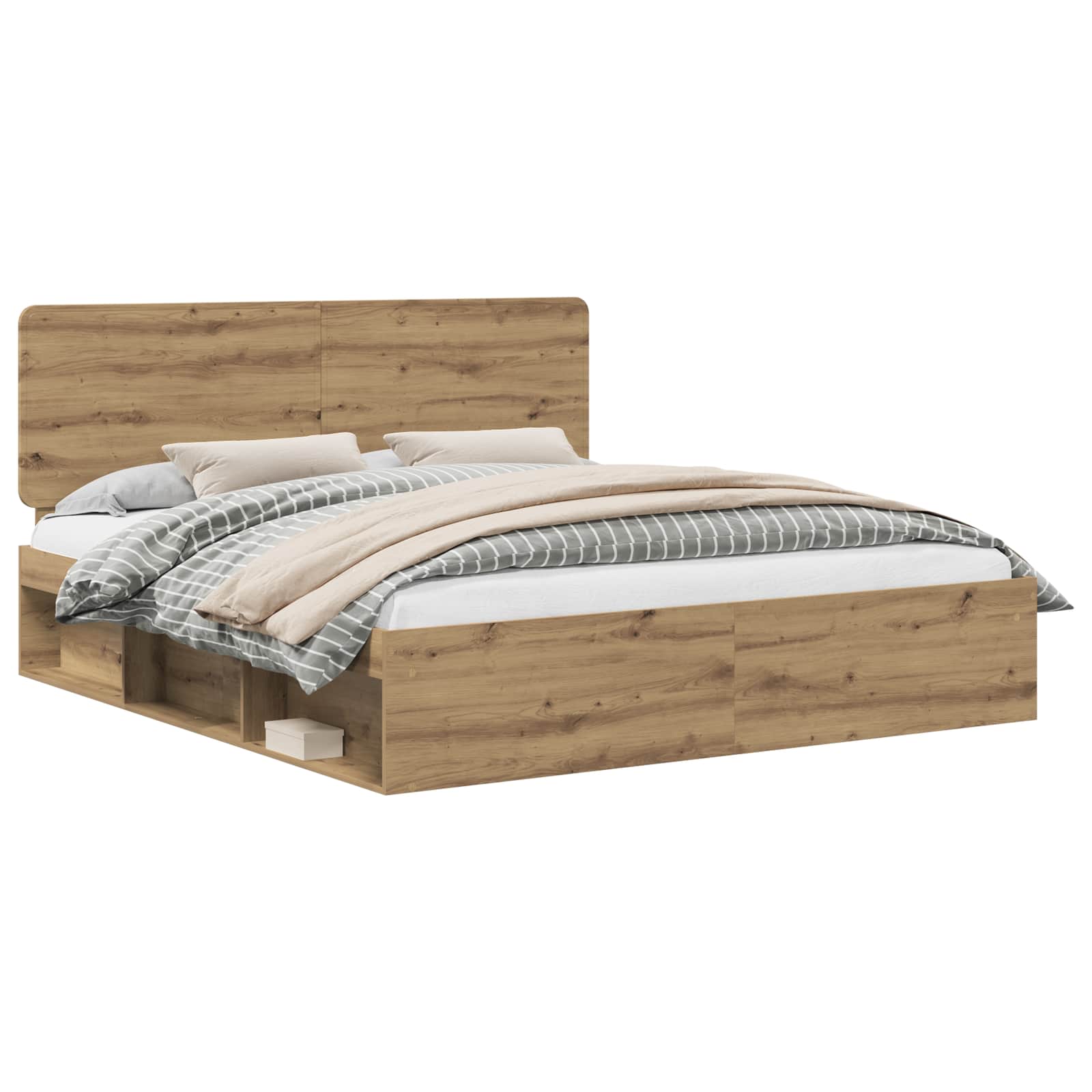 Cadre de lit Chêne artisan 180 x 200 cm Pin massif - XIOS