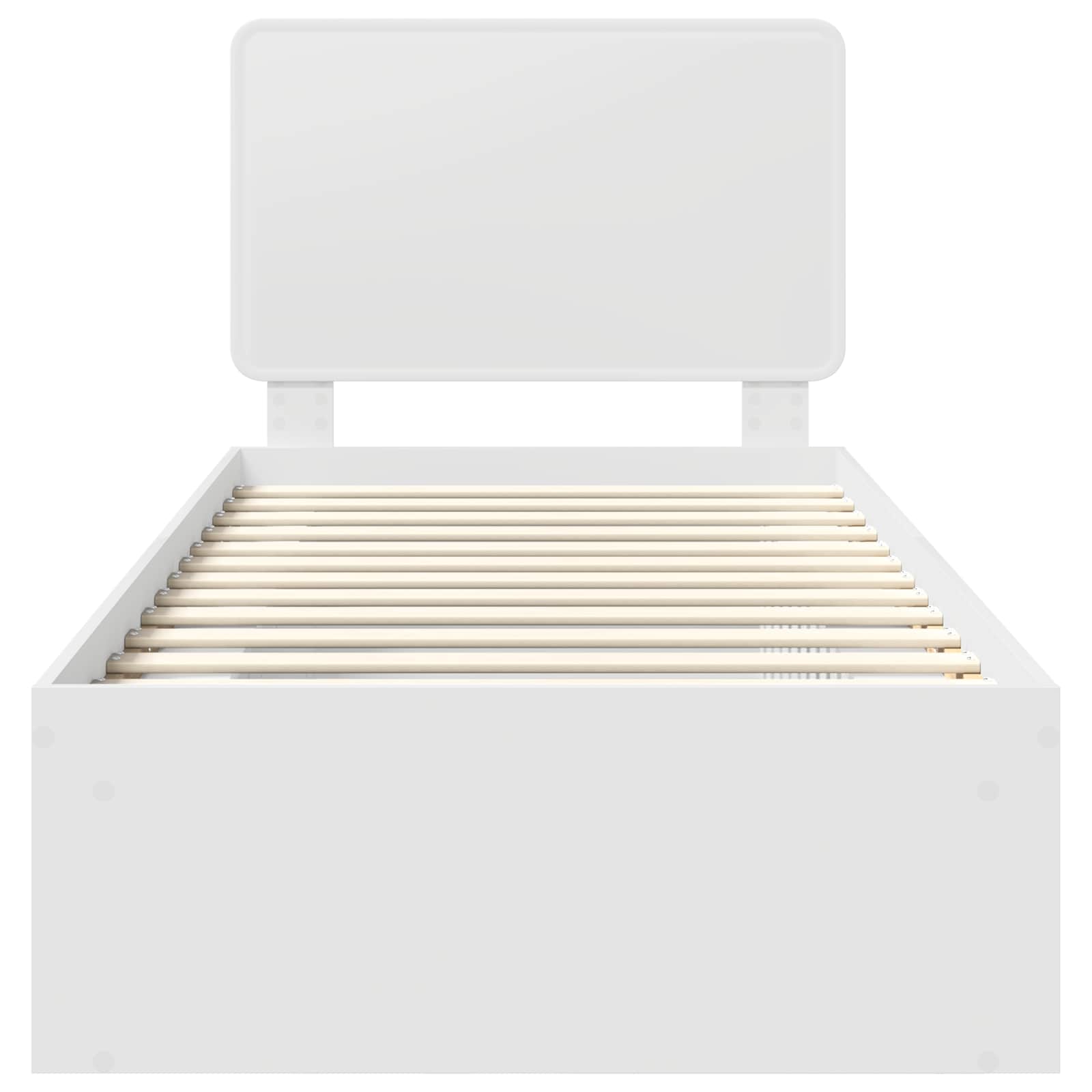 Cadre de lit avec tête de lit Blanc 100 x 200 cm Pin massif - XIOS