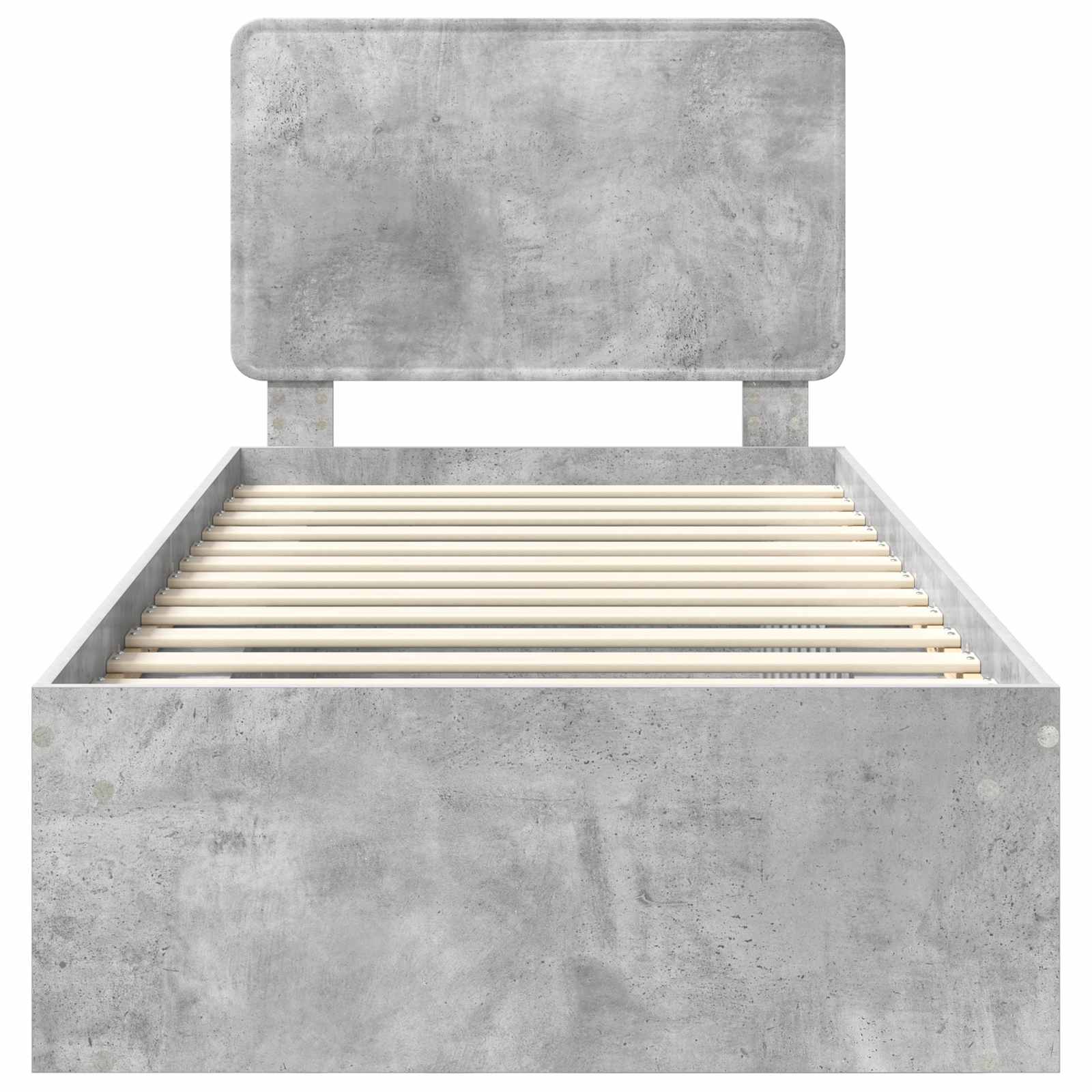 Cadre de lit Gris Béton 100 x 200 cm Pin massif - XIOS