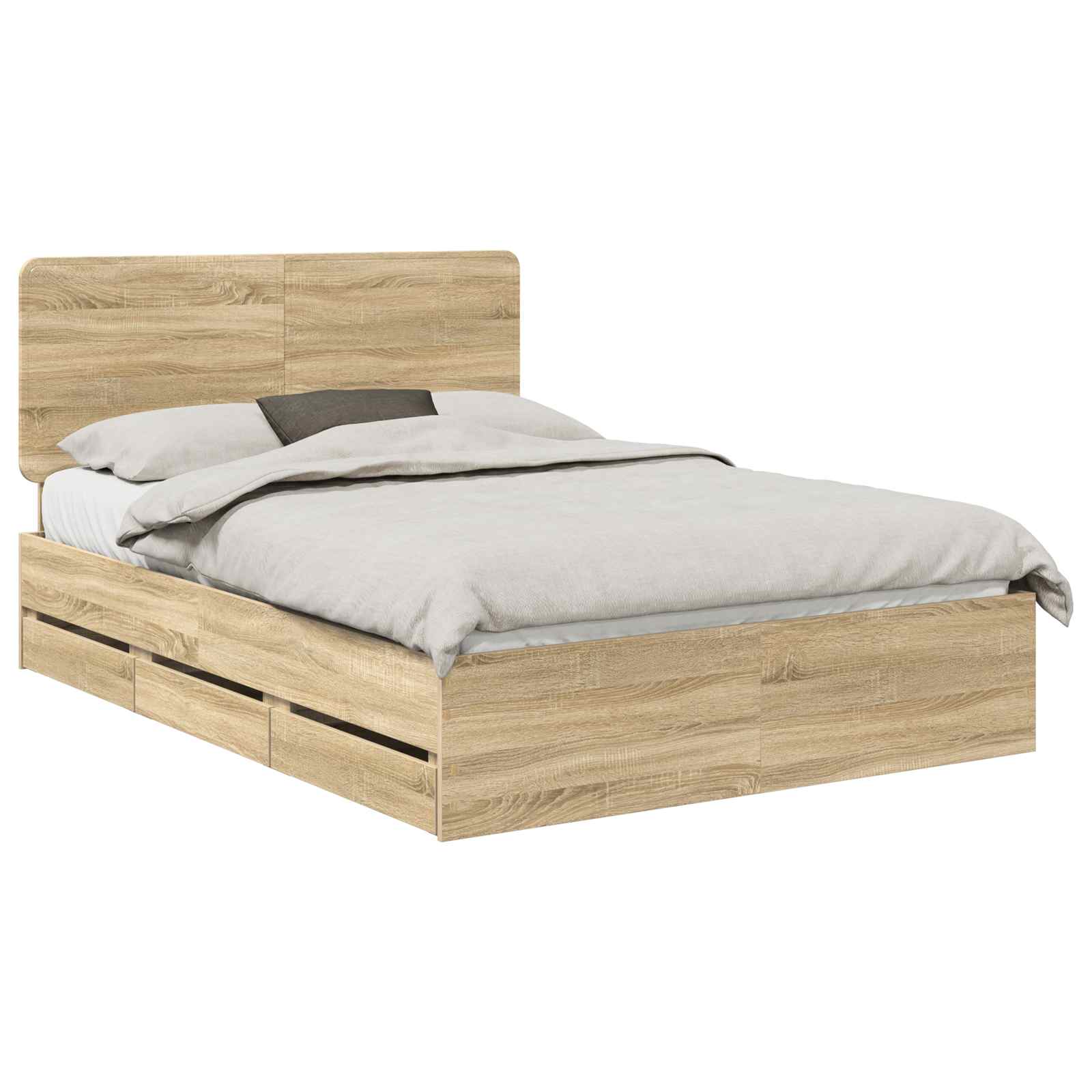 Cadre de lit Chêne Sonoma 140 x 190 cm Bois Ingénierie - XIOS