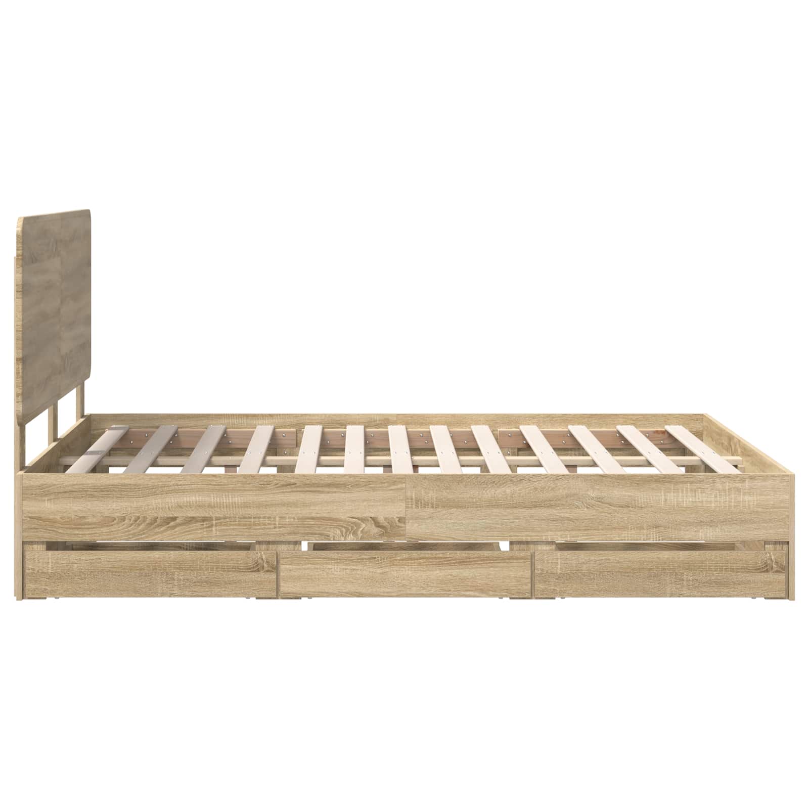 Cadre de lit Chêne Sonoma 140 x 190 cm Bois Ingénierie - XIOS