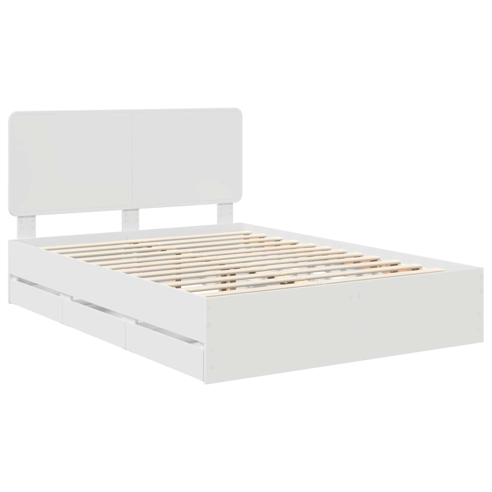 Cadre de lit avec tiroir Blanc 140 x 190 cm Bois Ingénierie - XIOS