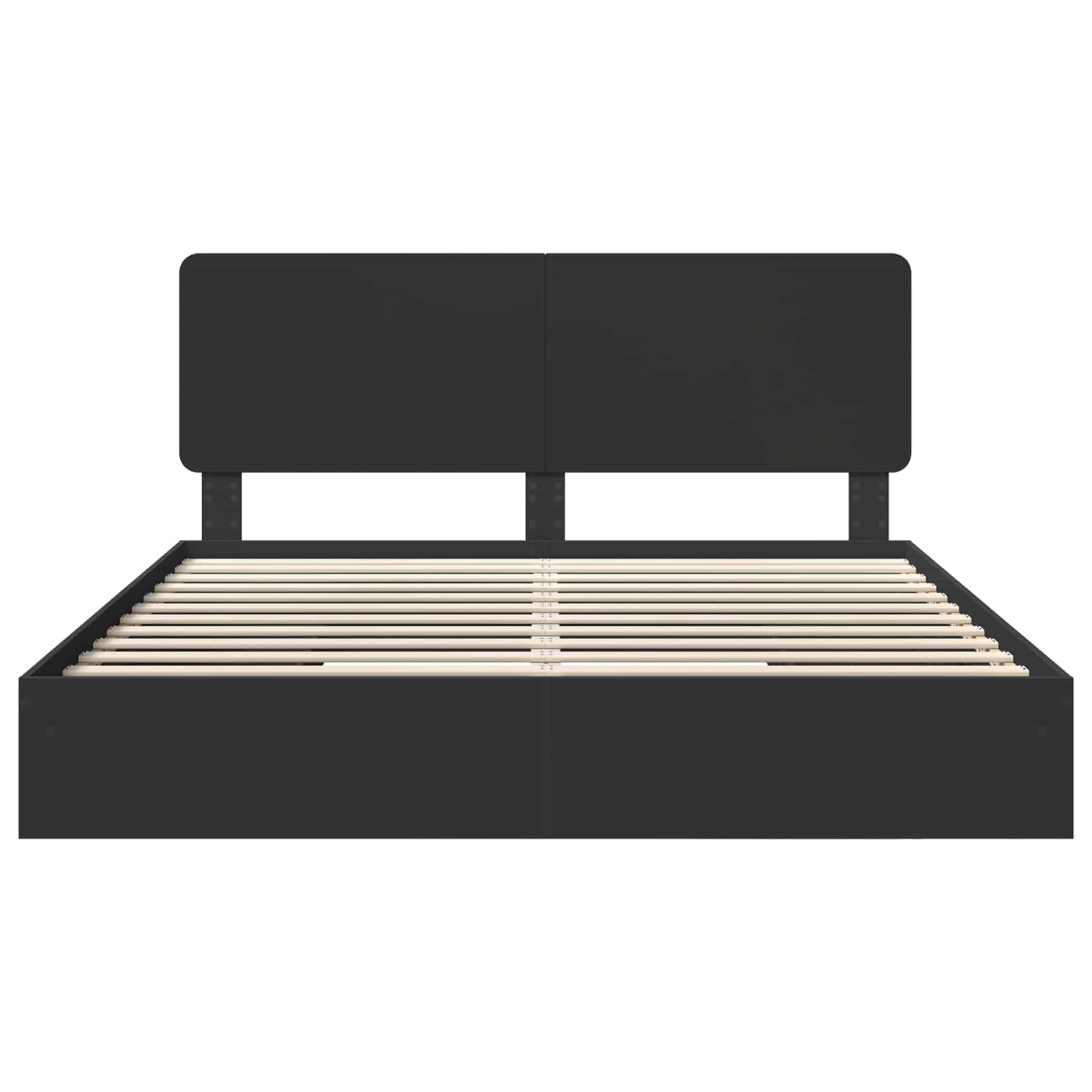 Lit de Rangement Noir 200 x 200 cm Bois d'ingénierie - XIOS