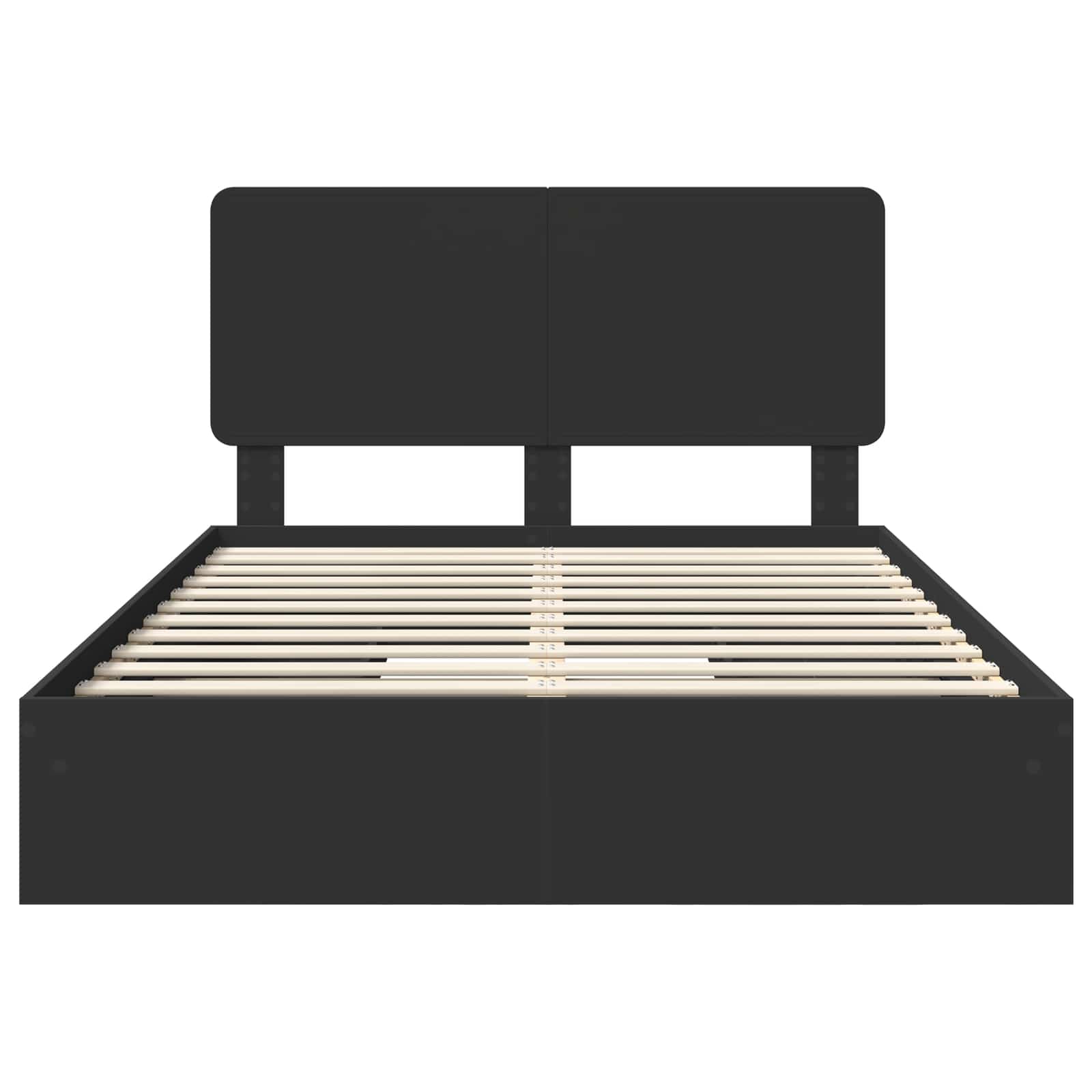 Lit de Rangement Noir 140 x 190 cm Bois d'ingénierie - XIOS