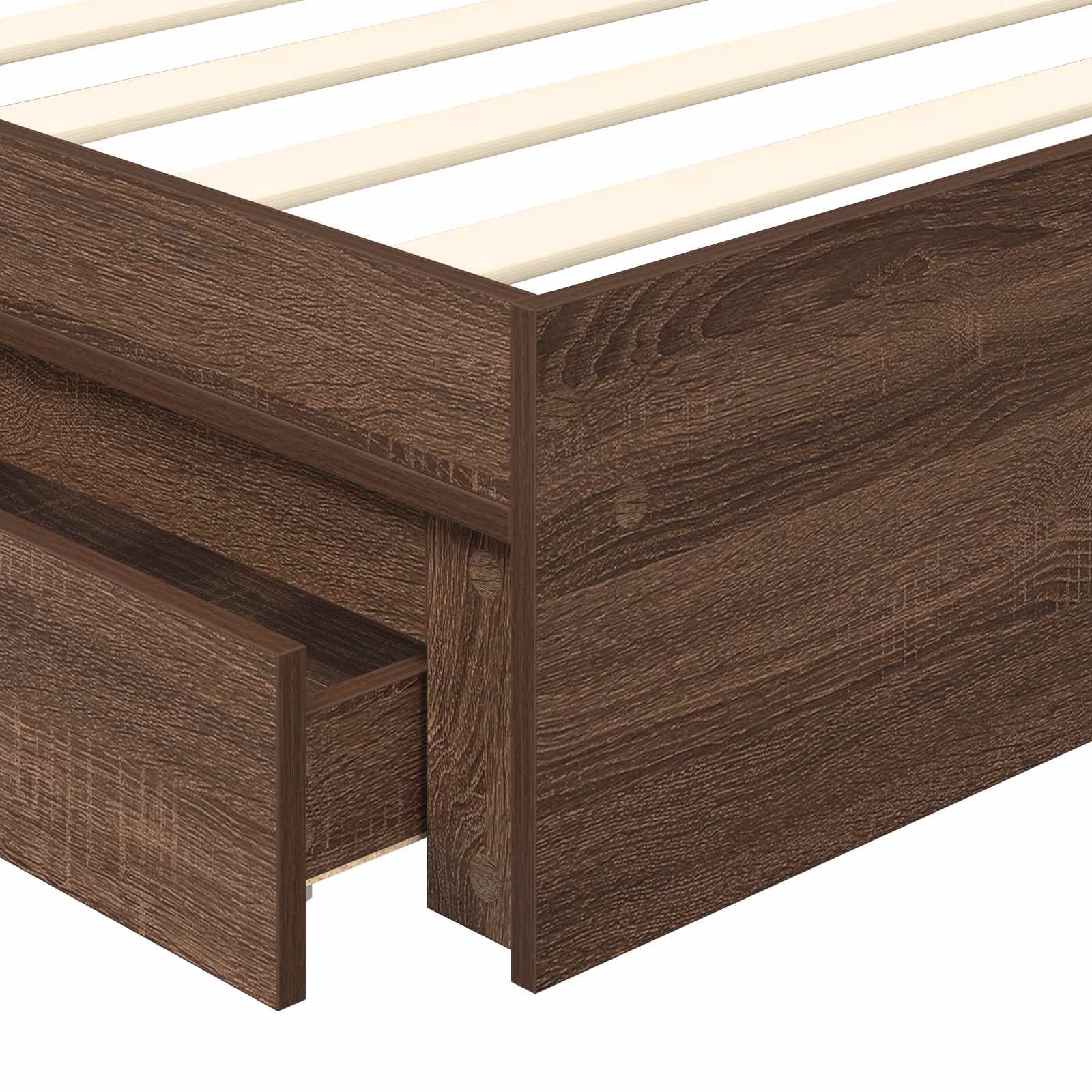Cadre de lit Chêne brun 75 x 190 cm Bois d'ingénierie - XIOS