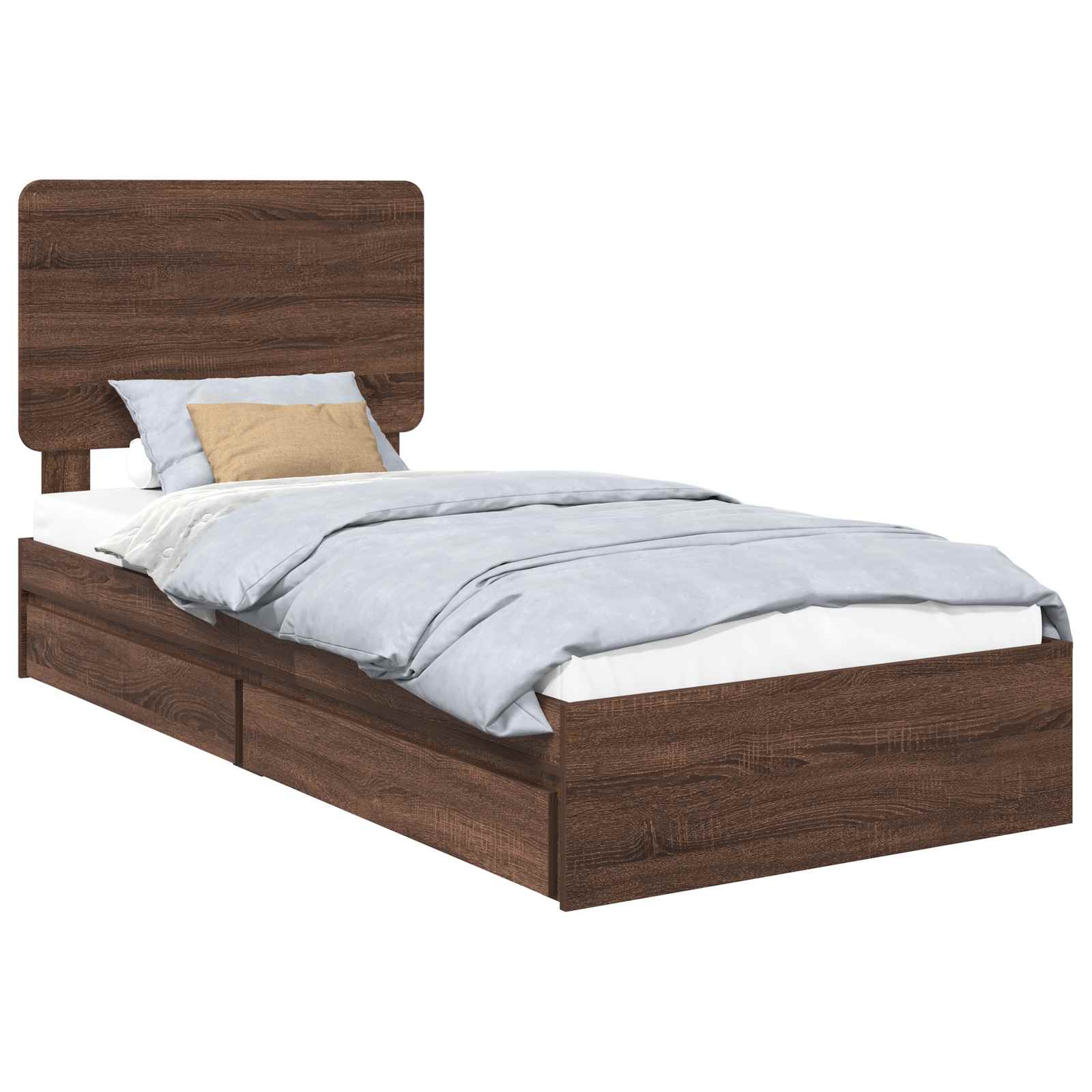 Cadre de lit Chêne brun 75 x 190 cm Bois d'ingénierie - XIOS