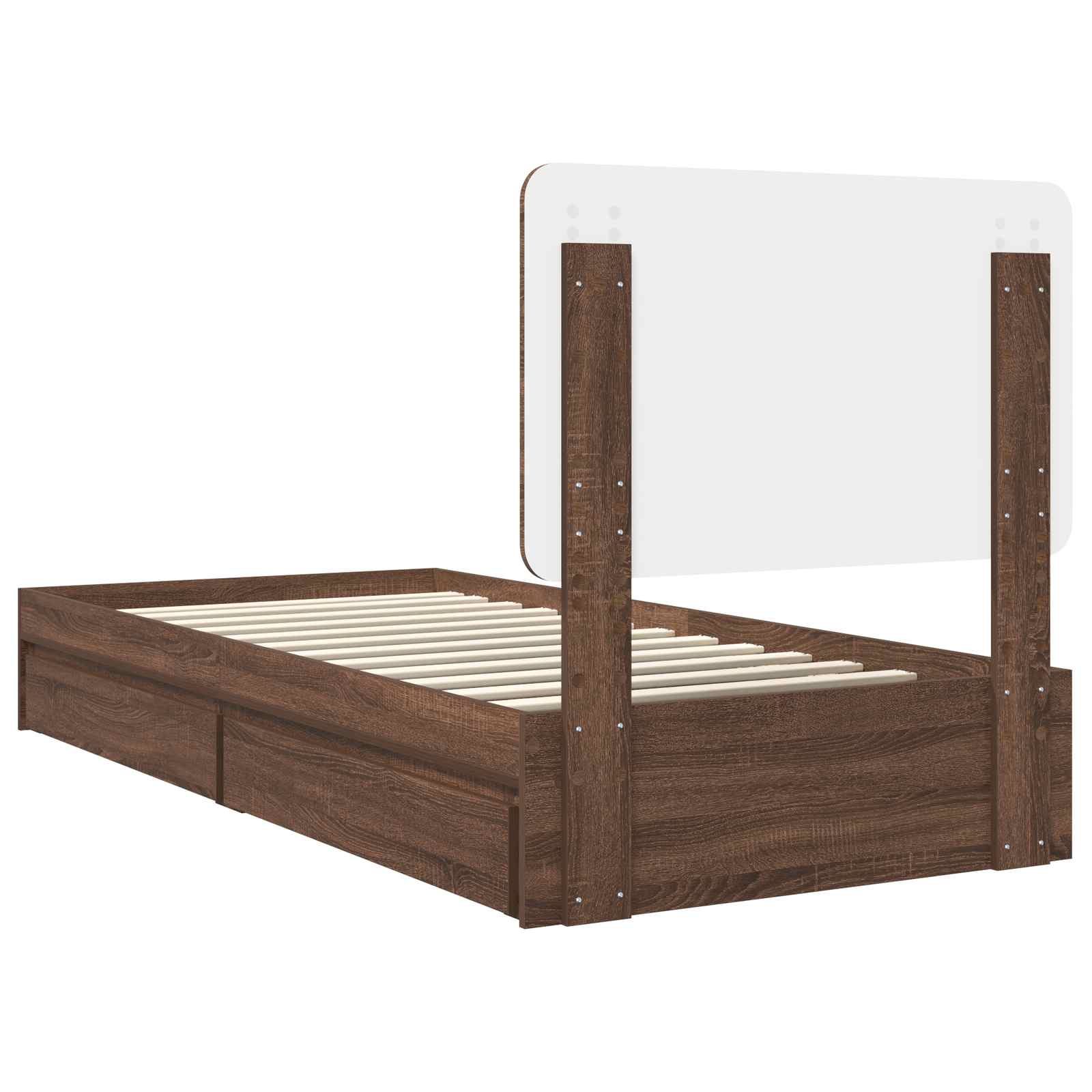 Cadre de lit Chêne brun 75 x 190 cm Bois d'ingénierie - XIOS
