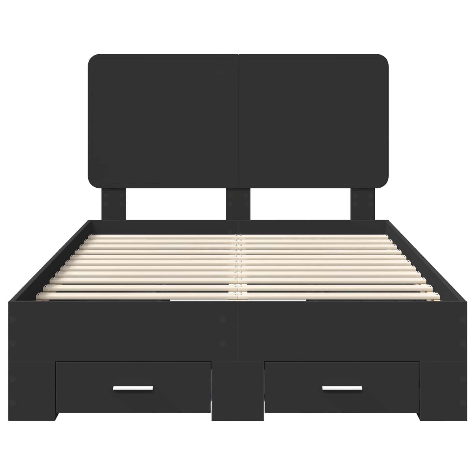 Cadre de lit avec tiroir Noir 120 x 190 cm Bois d'ingénierie - XIOS