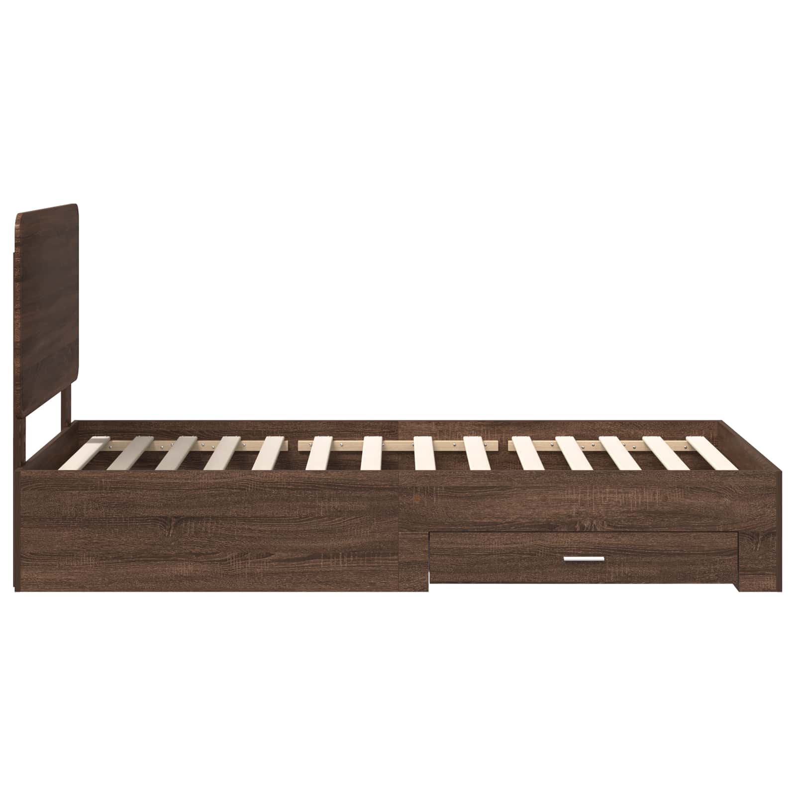 Cadre de lit Chêne brun 75 x 190 cm Bois d'ingénierie - XIOS