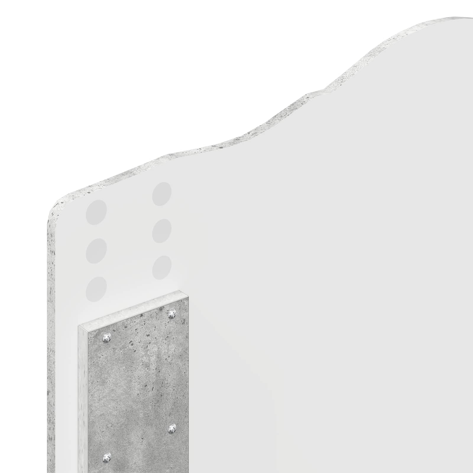 Cadre de lit Gris Béton 100 x 200 cm Pin massif - XIOS