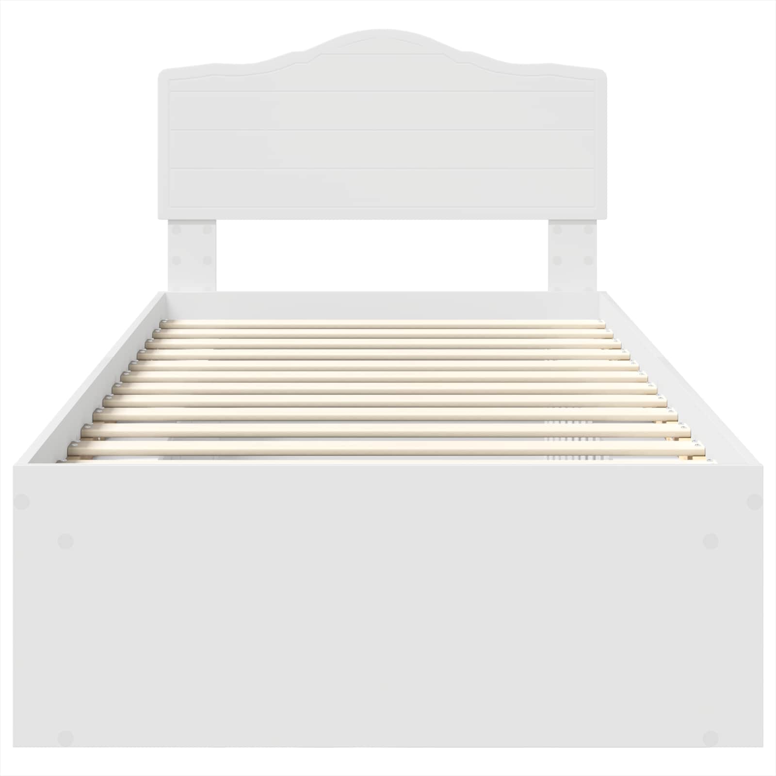 Cadre de lit avec tête de lit Blanc 90 x 200 cm Pin massif - XIOS