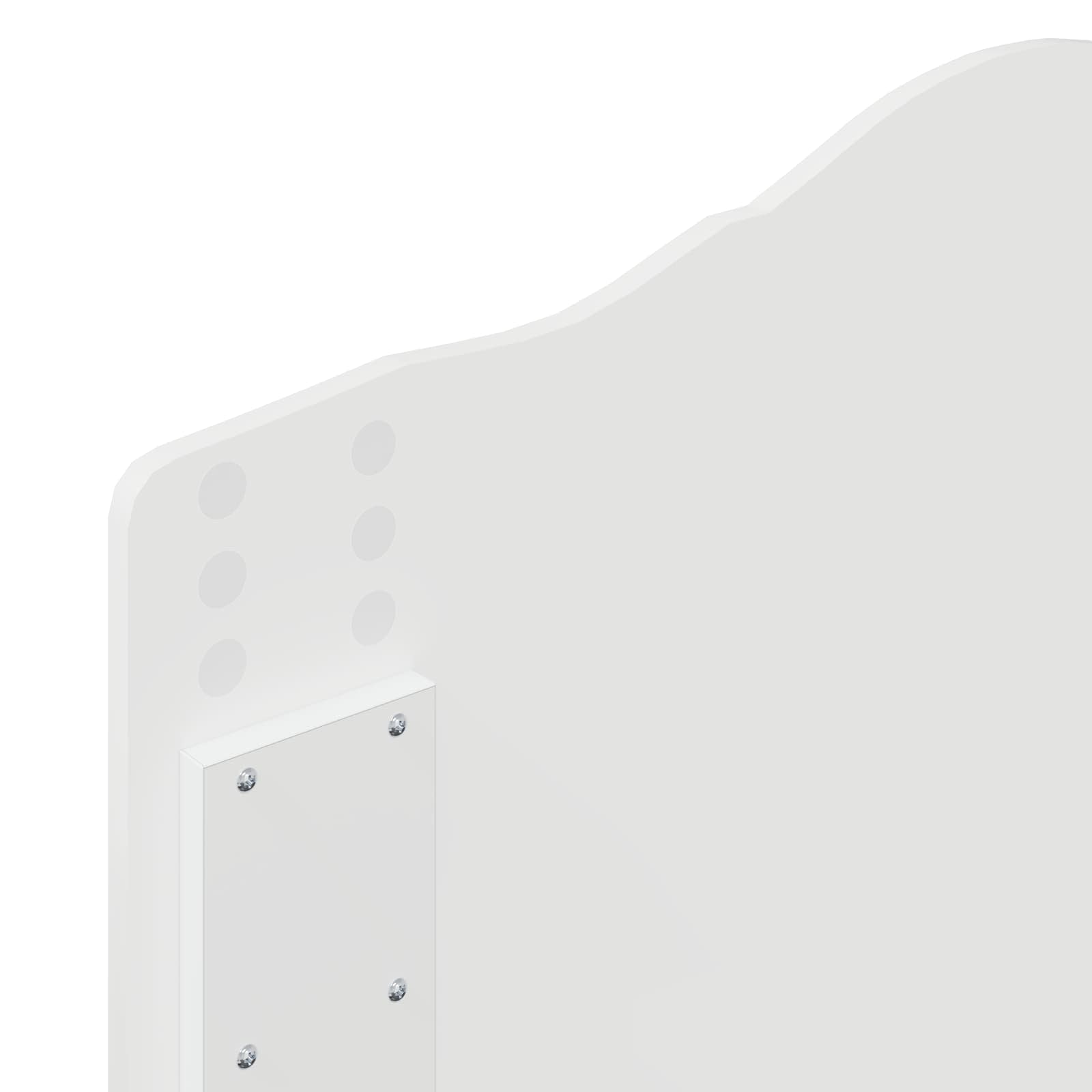 Cadre de lit avec tête de lit Blanc 75 x 190 cm Pin massif - XIOS