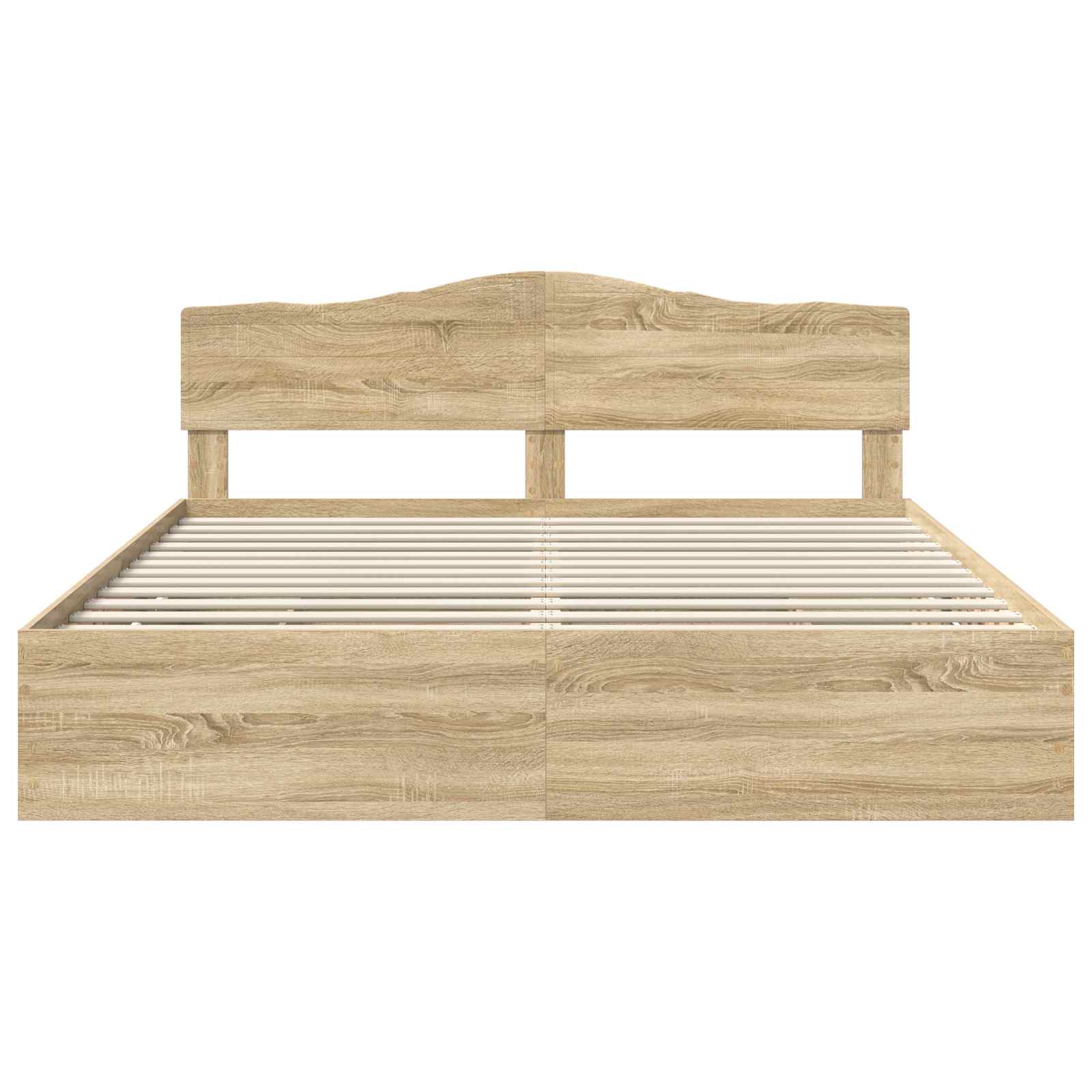 Cadre de lit Chêne Sonoma 200 x 200 cm Bois Ingénierie - XIOS