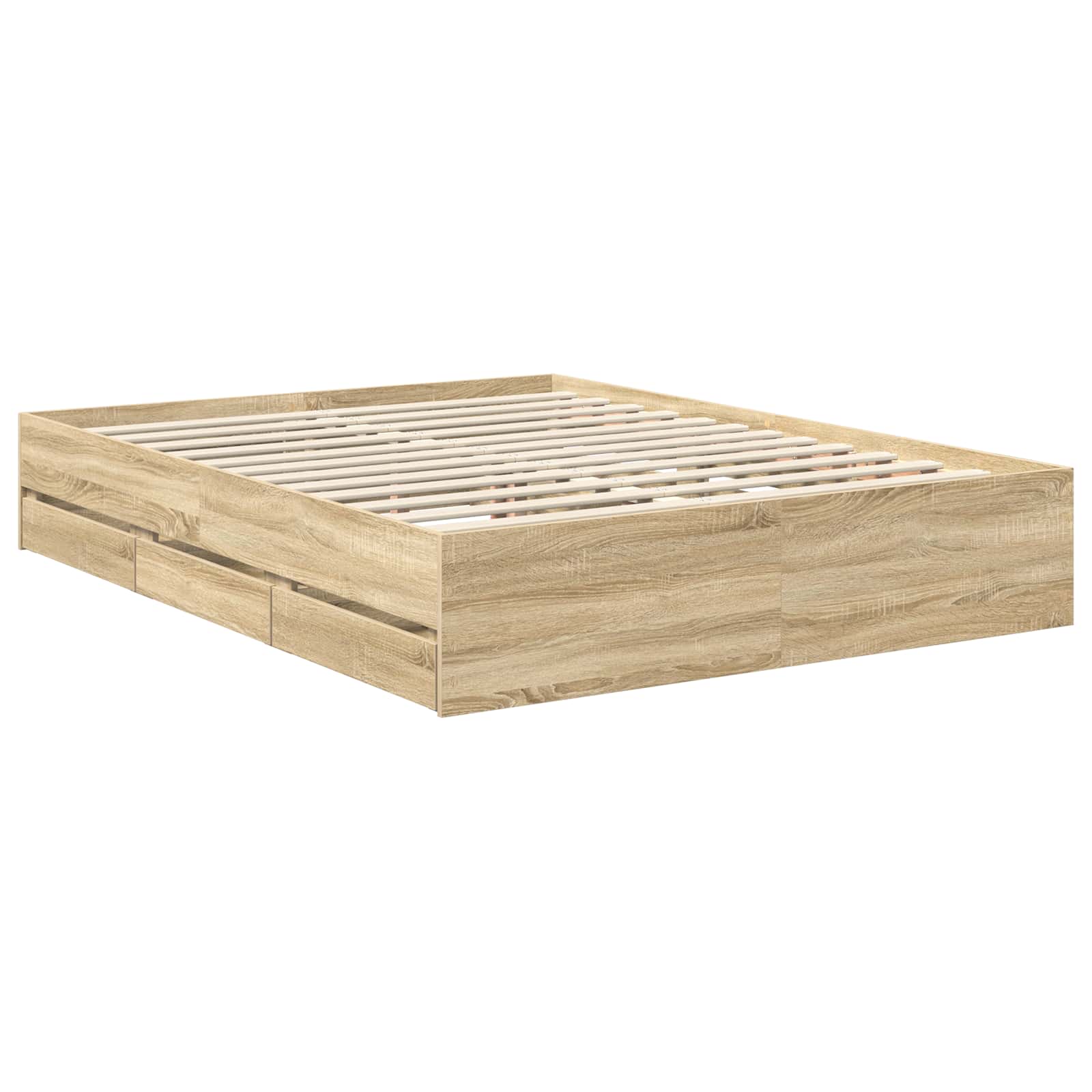 Cadre de lit Chêne Sonoma 150 x 200 cm Bois Ingénierie - XIOS