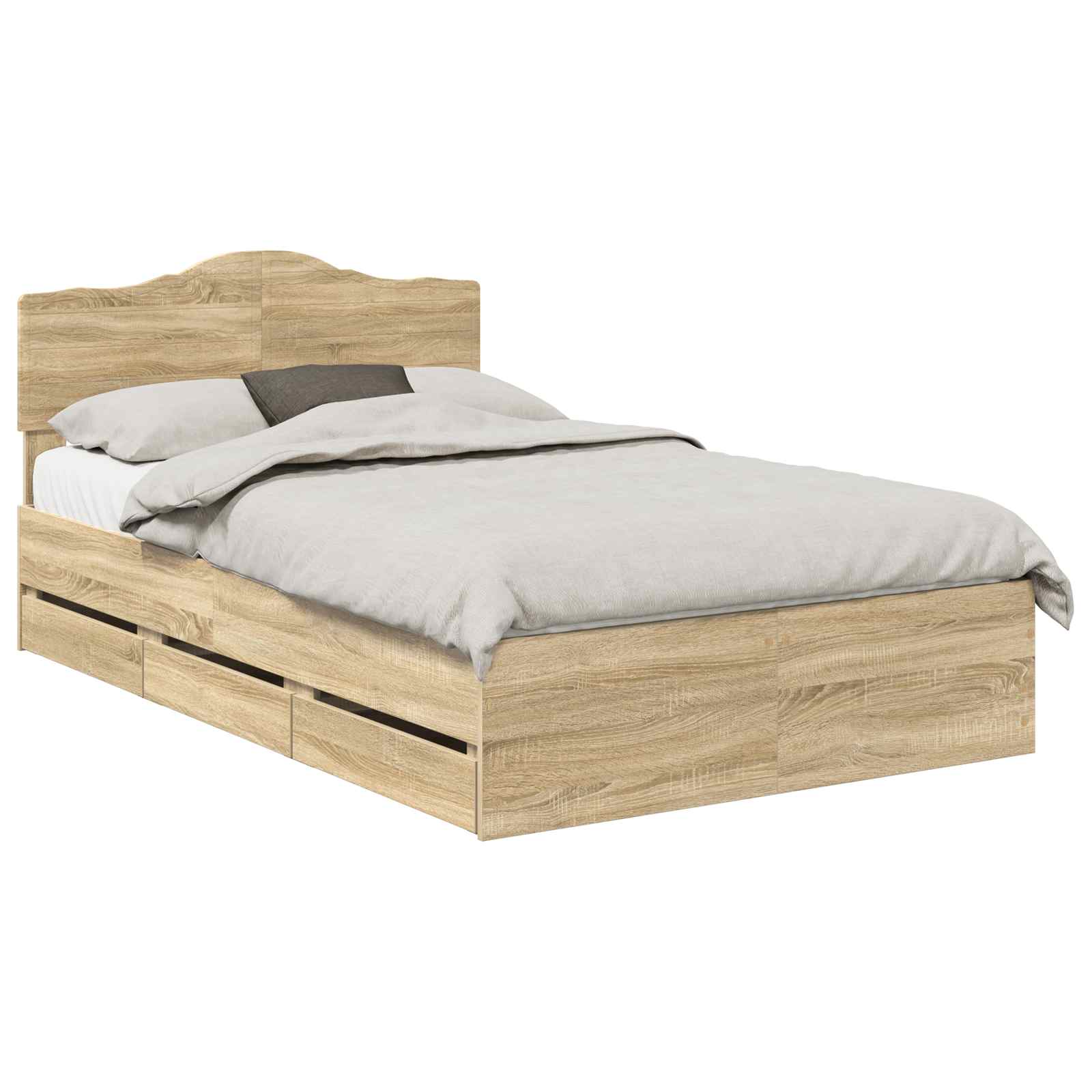 Cadre de lit Chêne Sonoma 120 x 190 cm Bois Ingénierie - XIOS