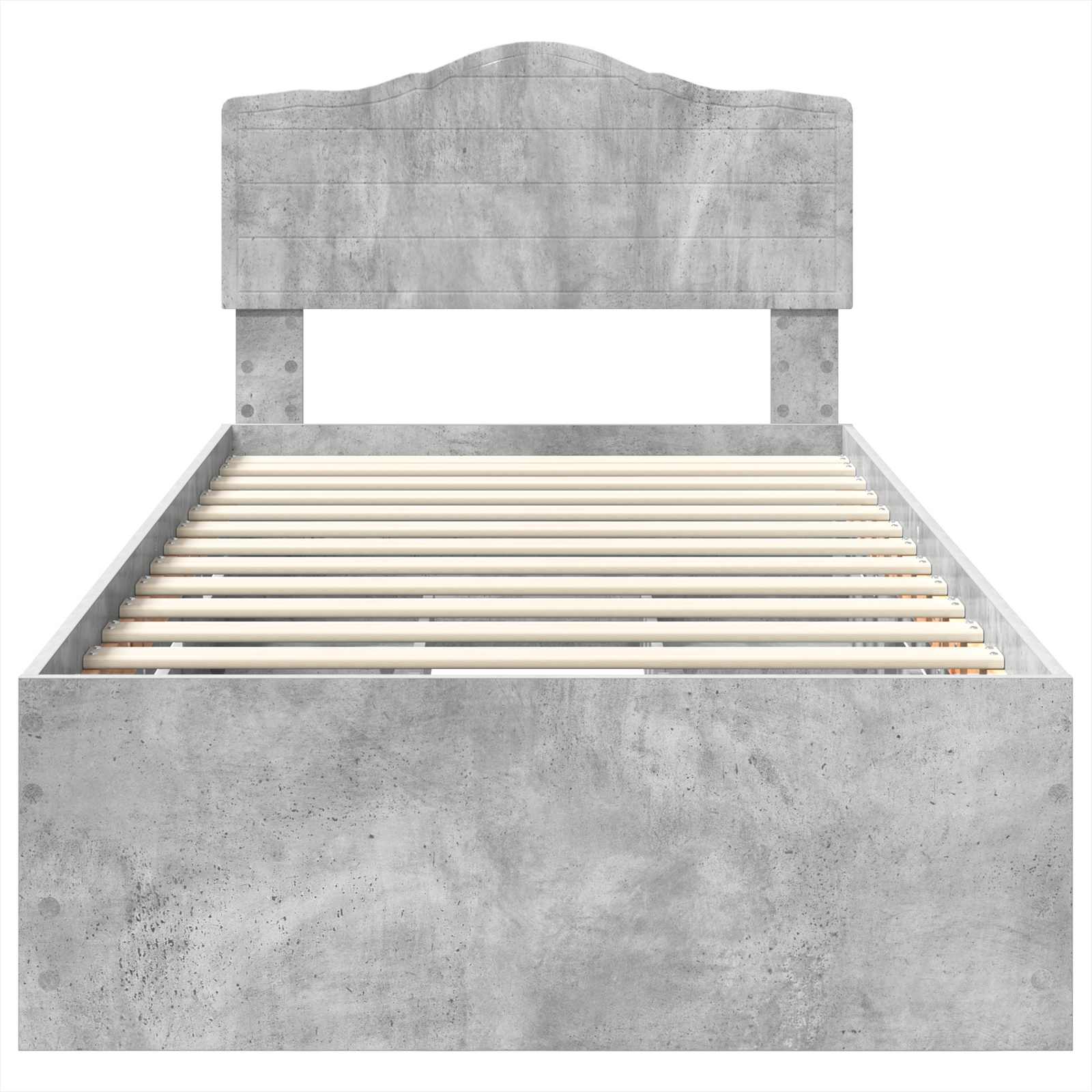 Cadre de lit avec tiroir Gris béton 75 x 190 cm Bois Ingénierie - XIOS