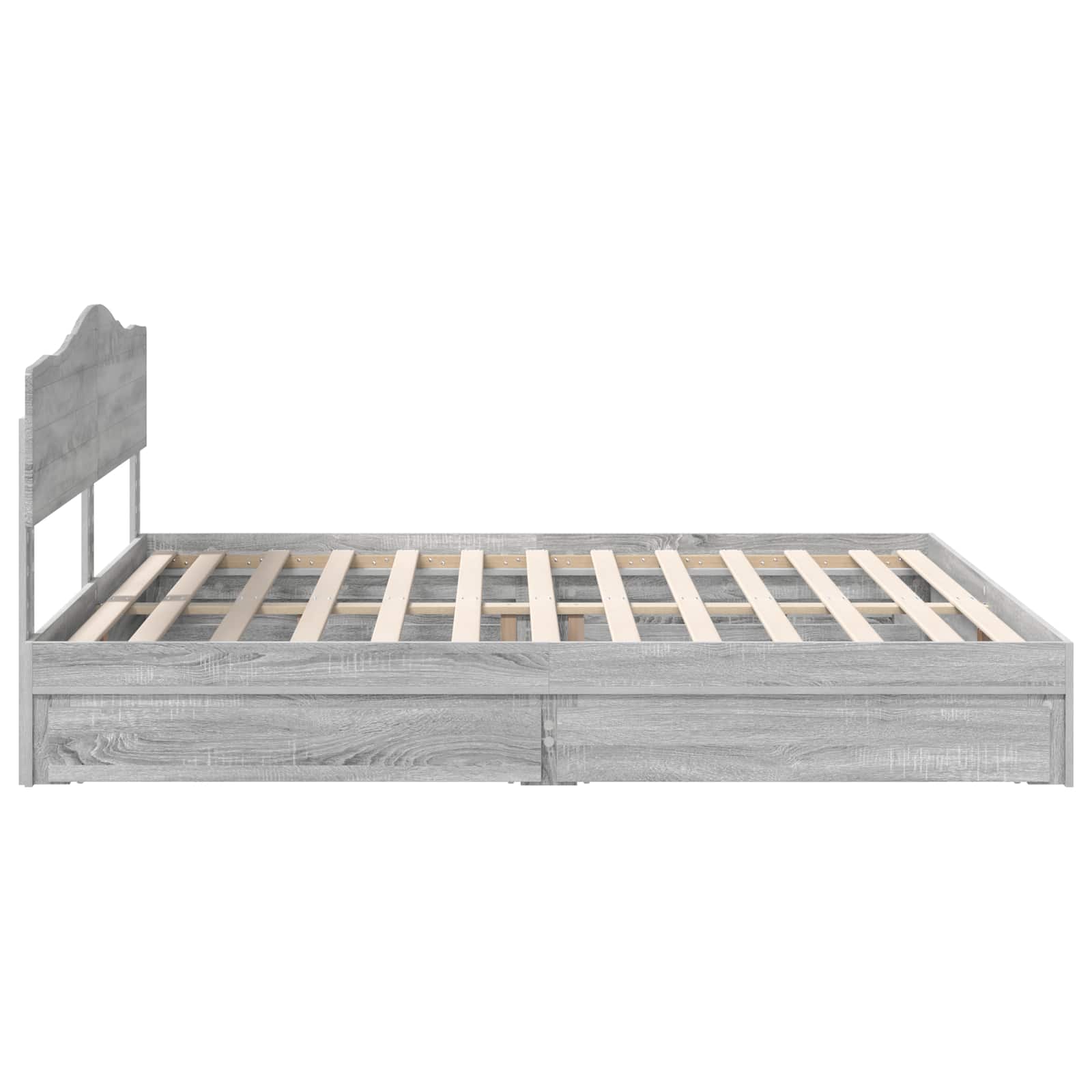 Lit de Rangement Gris Sonoma 200 x 200 cm Bois d'ingénierie - XIOS