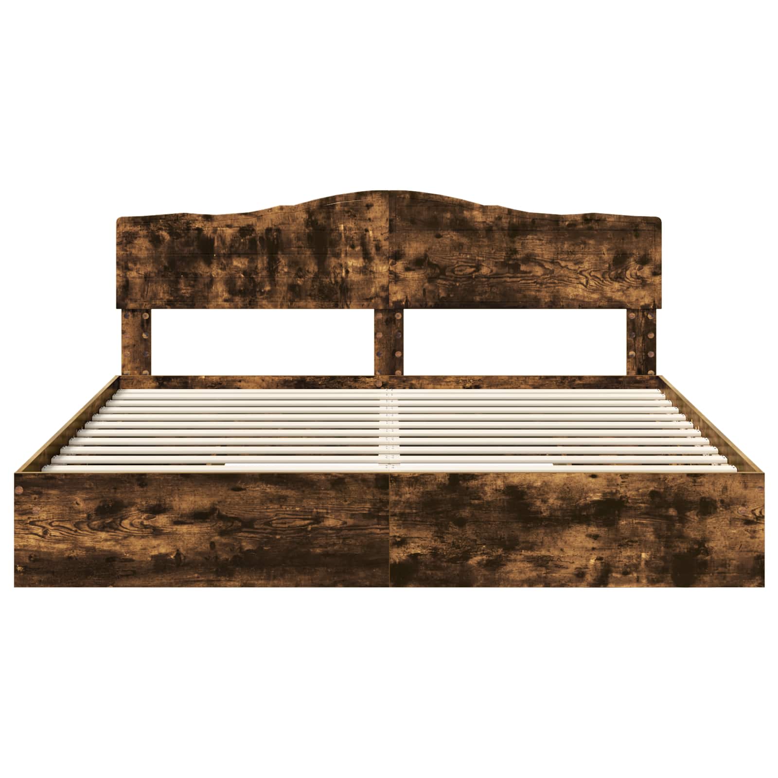 Lit de Rangement Chêne fumé 180 x 200 cm Bois d'ingénierie - XIOS