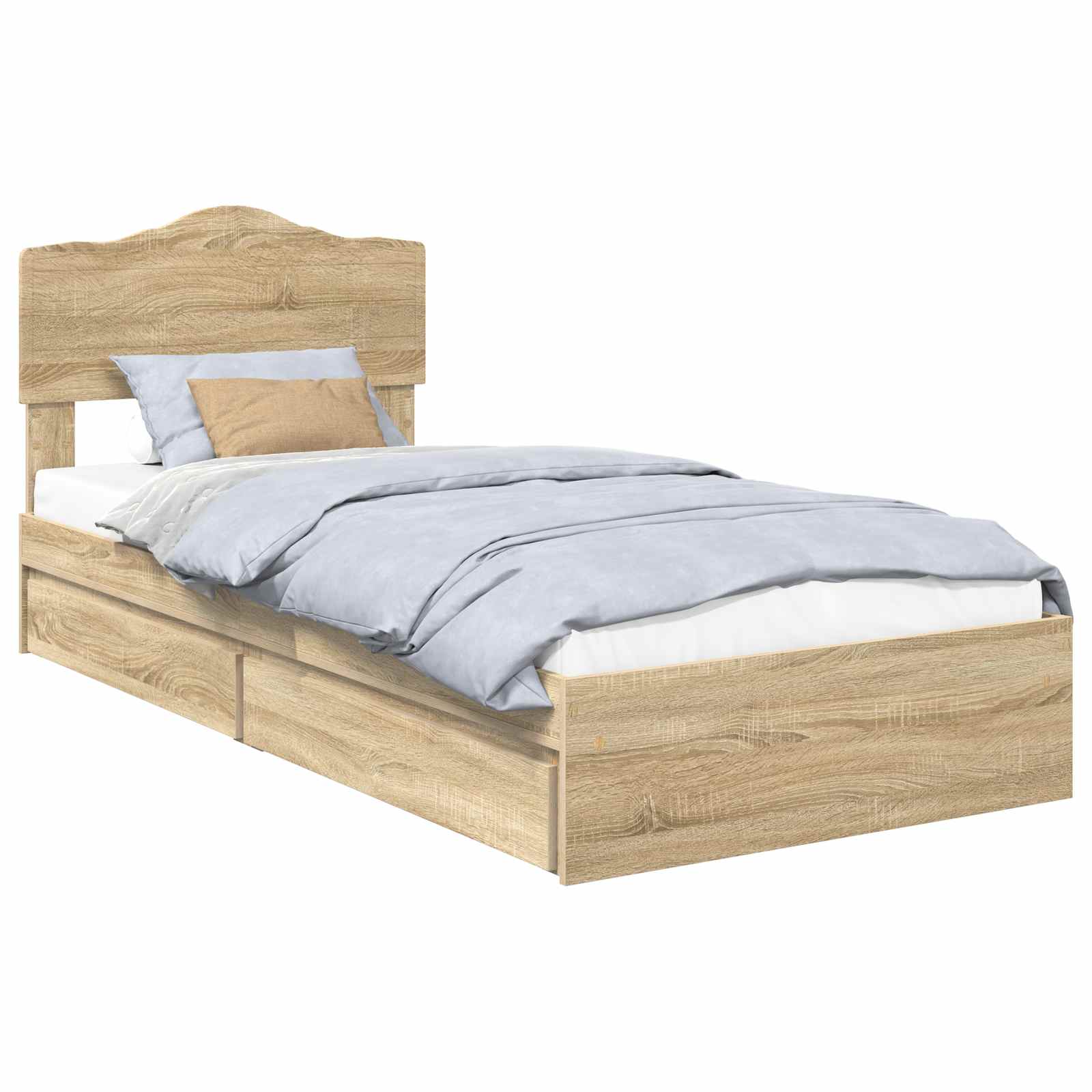 Lit de Rangement Chêne Sonoma 90 x 200 cm Bois d'ingénierie - XIOS