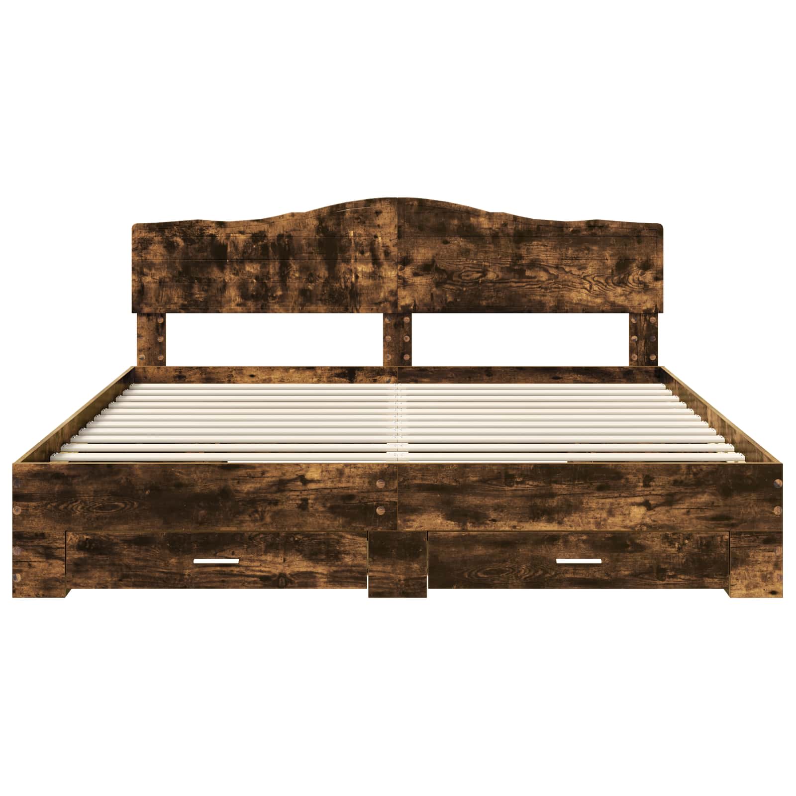 Cadre de lit Chêne fumé 200 x 200 cm Bois d'ingénierie - XIOS