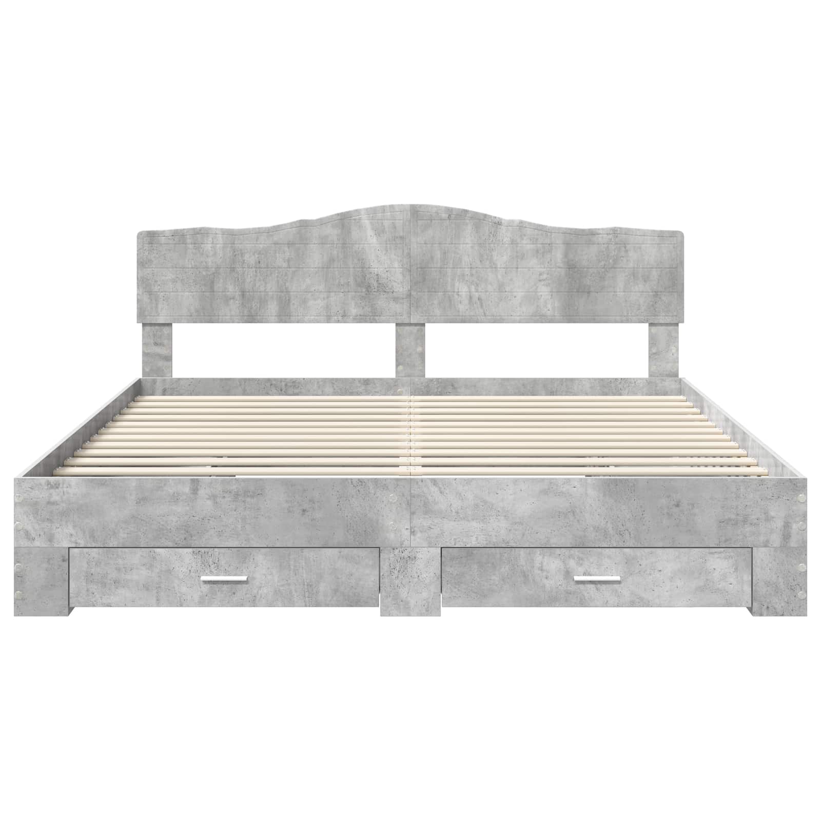 Cadre de lit Gris béton 180 x 200 cm Bois d'ingénierie - XIOS