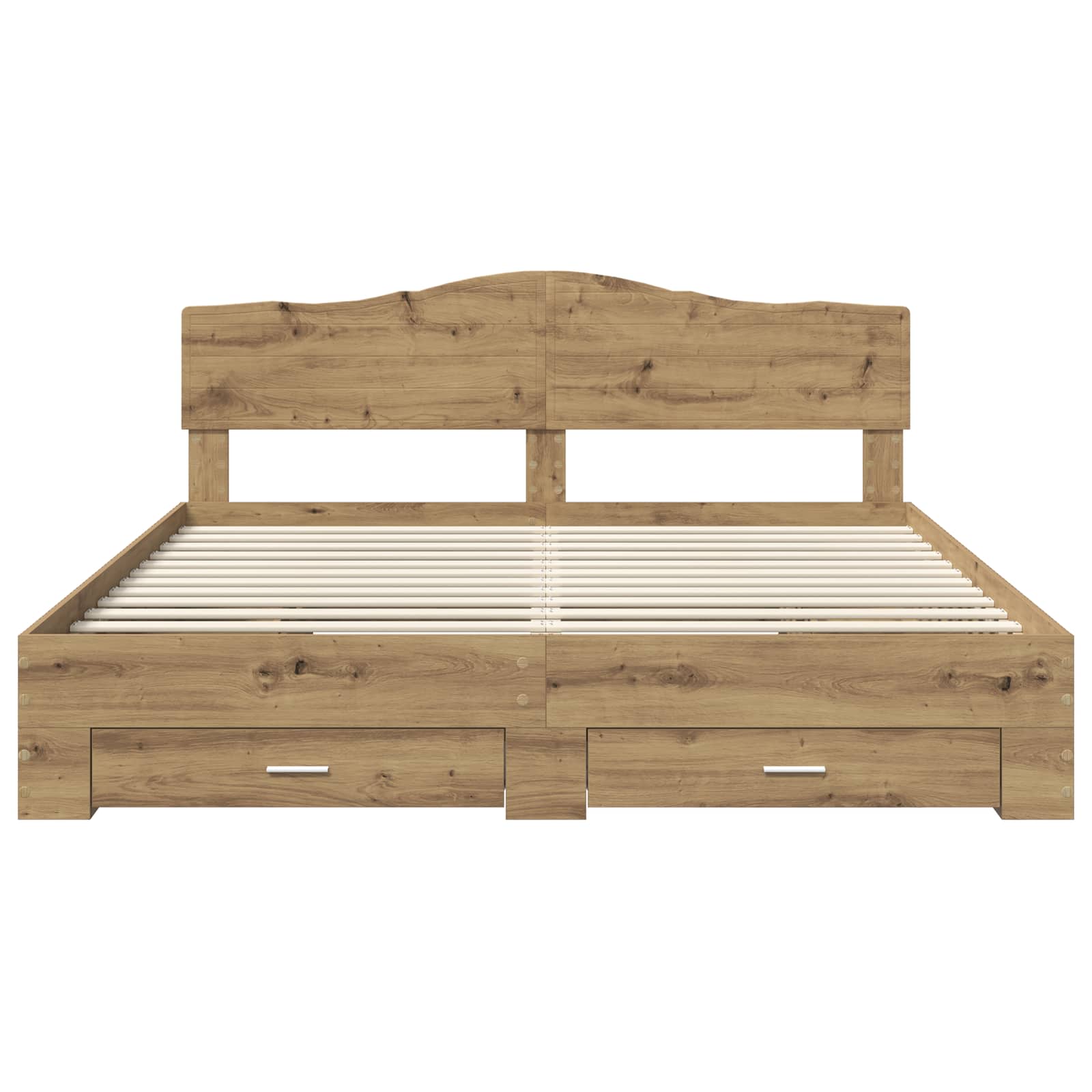 Cadre de lit Chêne artisanal 180 x 200 cm Bois d'ingénierie - XIOS
