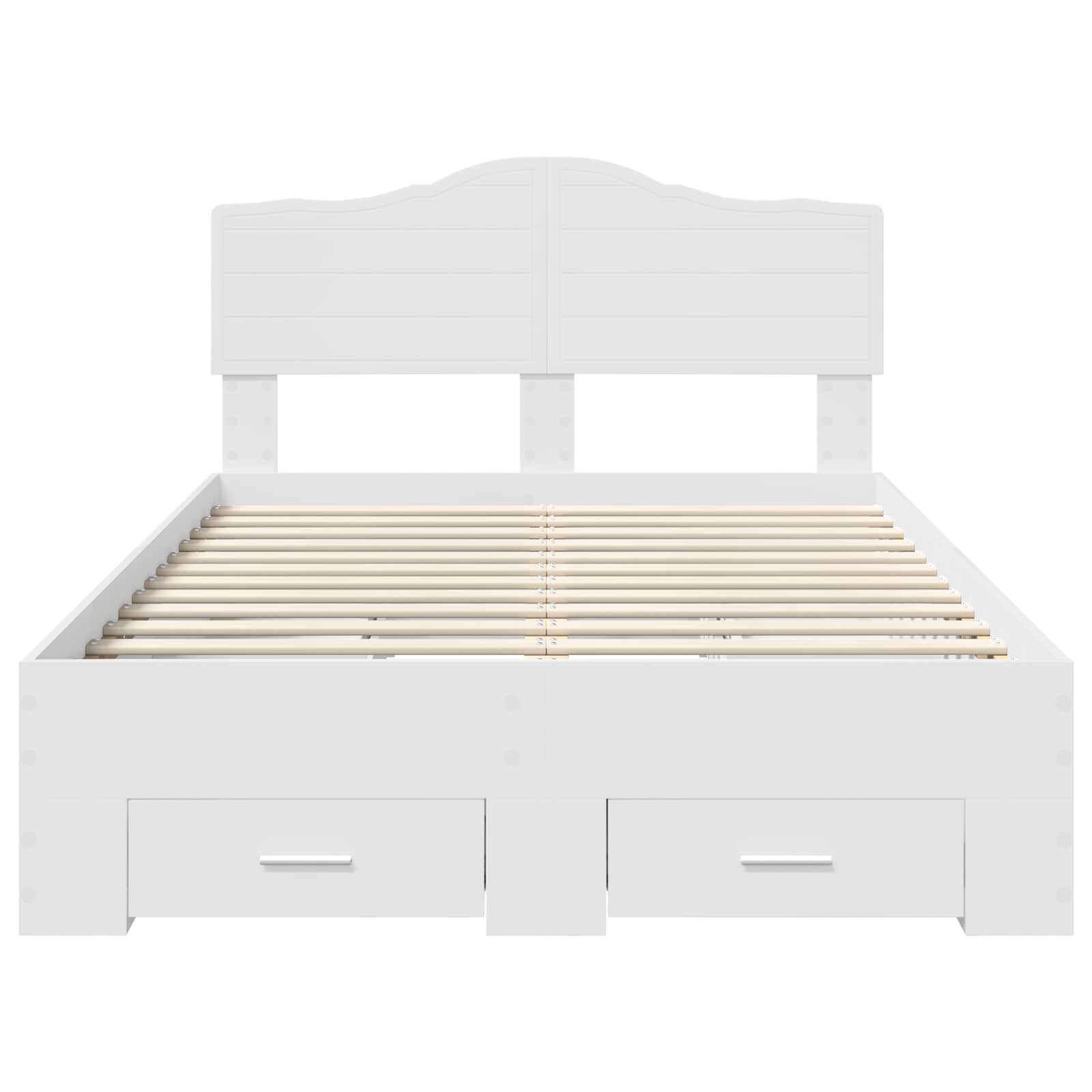 Cadre de lit avec tiroir Blanc 135 x 190 cm Bois d'ingénierie - XIOS