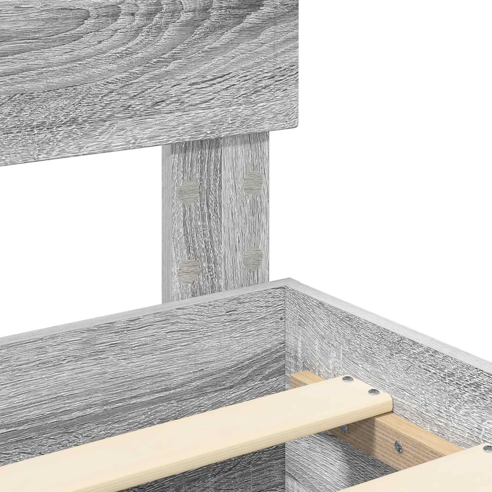 Cadre de lit Gris Sonoma 135 x 190 cm Bois d'ingénierie - XIOS