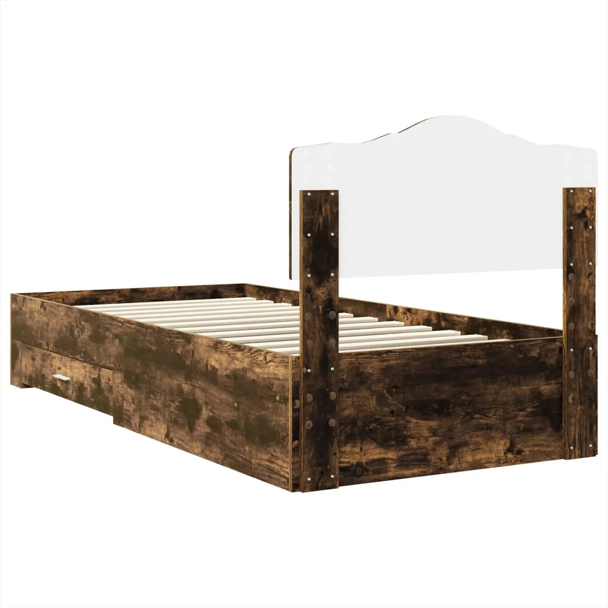 Cadre de lit Chêne fumé 100 x 200 cm Bois d’ingénierie - XIOS