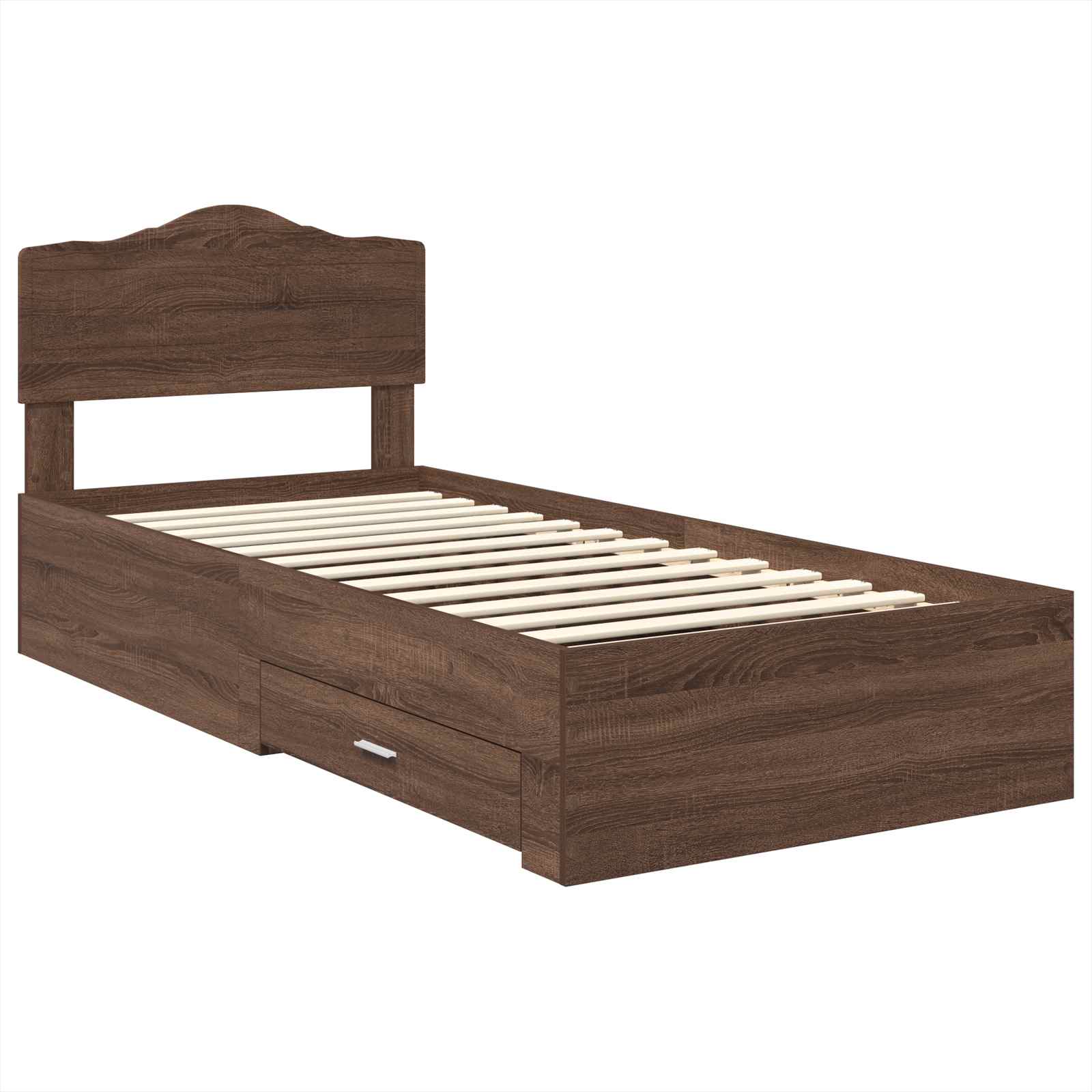 Cadre de lit Chêne brun 75 x 190 cm Bois d'ingénierie - XIOS