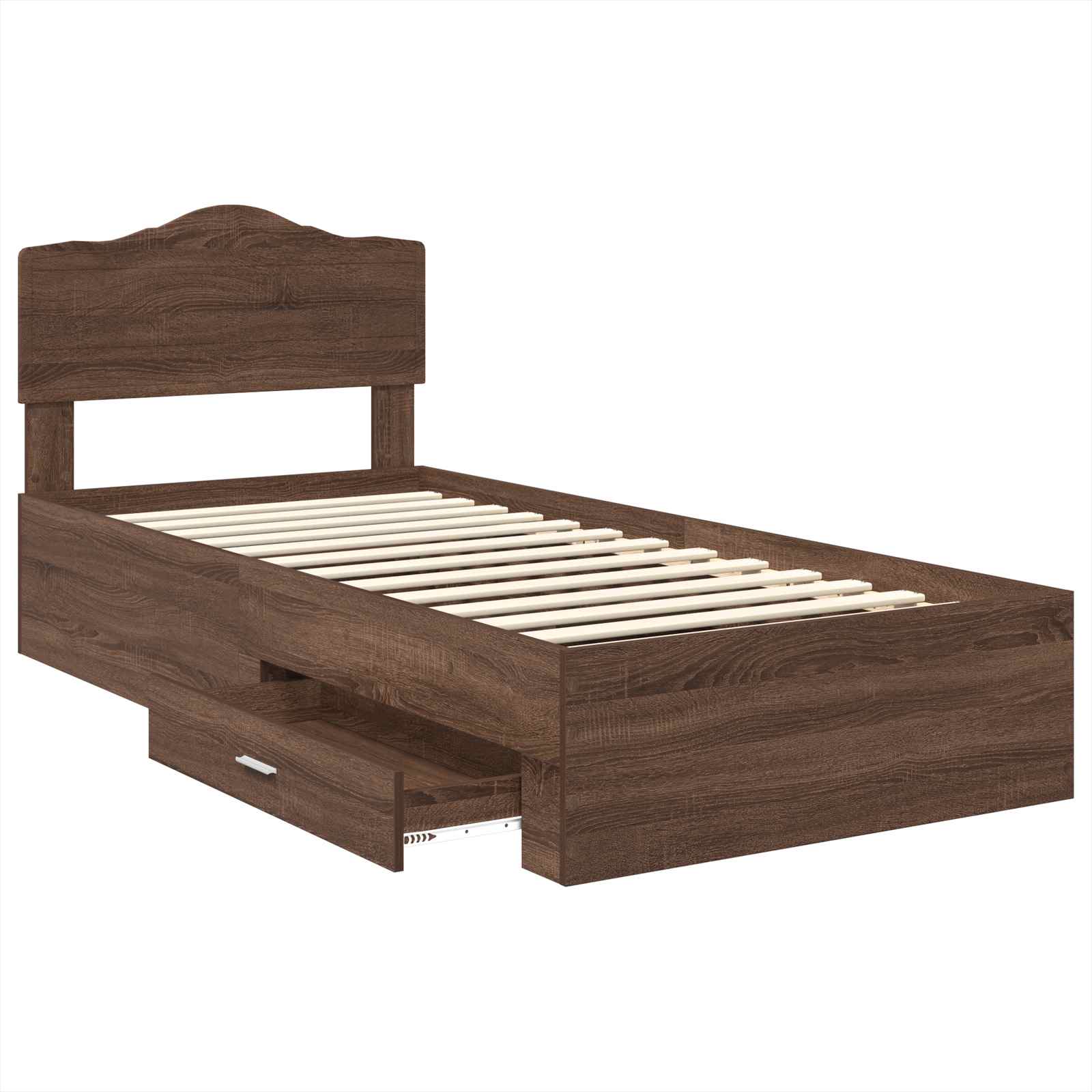 Cadre de lit Chêne brun 75 x 190 cm Bois d'ingénierie - XIOS