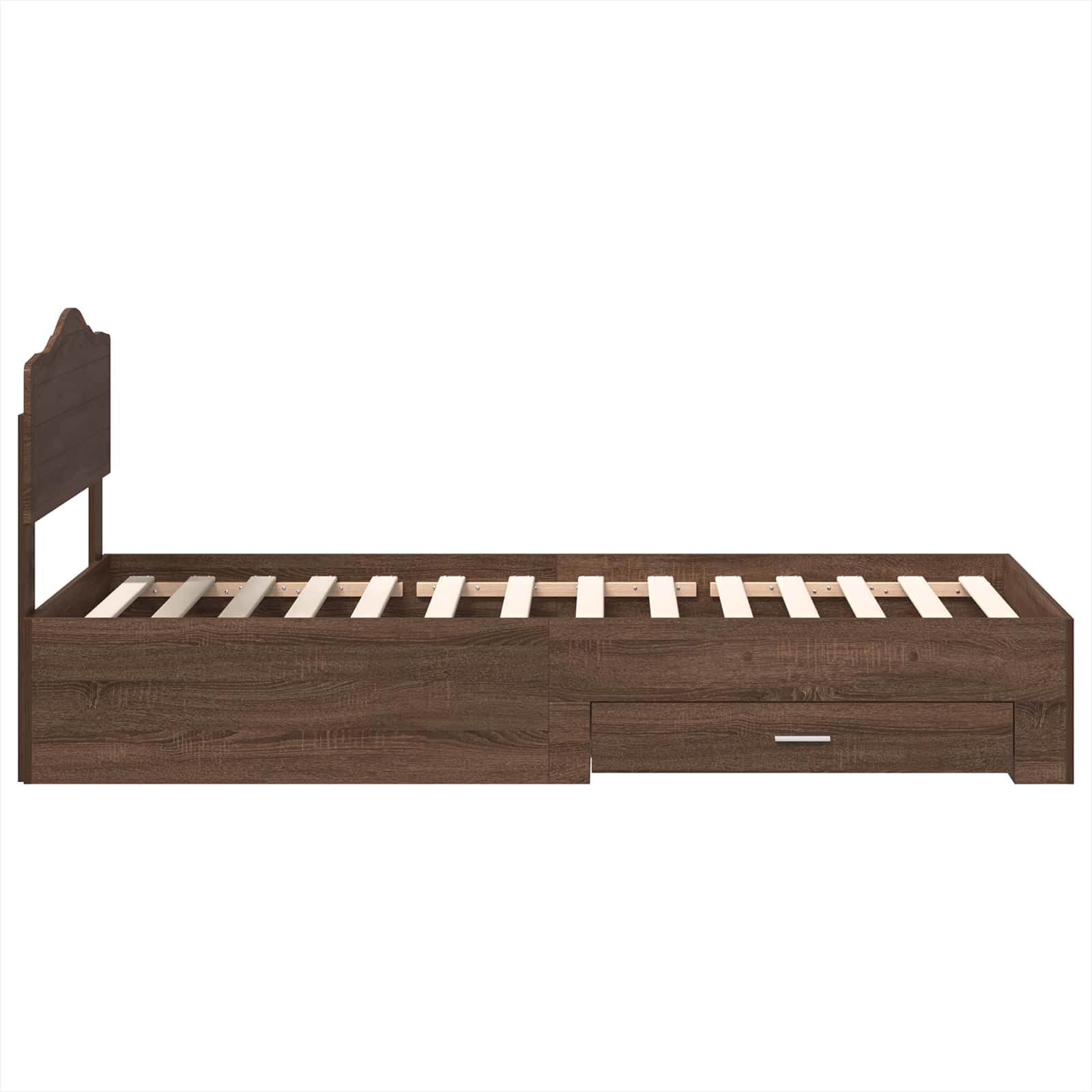 Cadre de lit Chêne brun 75 x 190 cm Bois d'ingénierie - XIOS