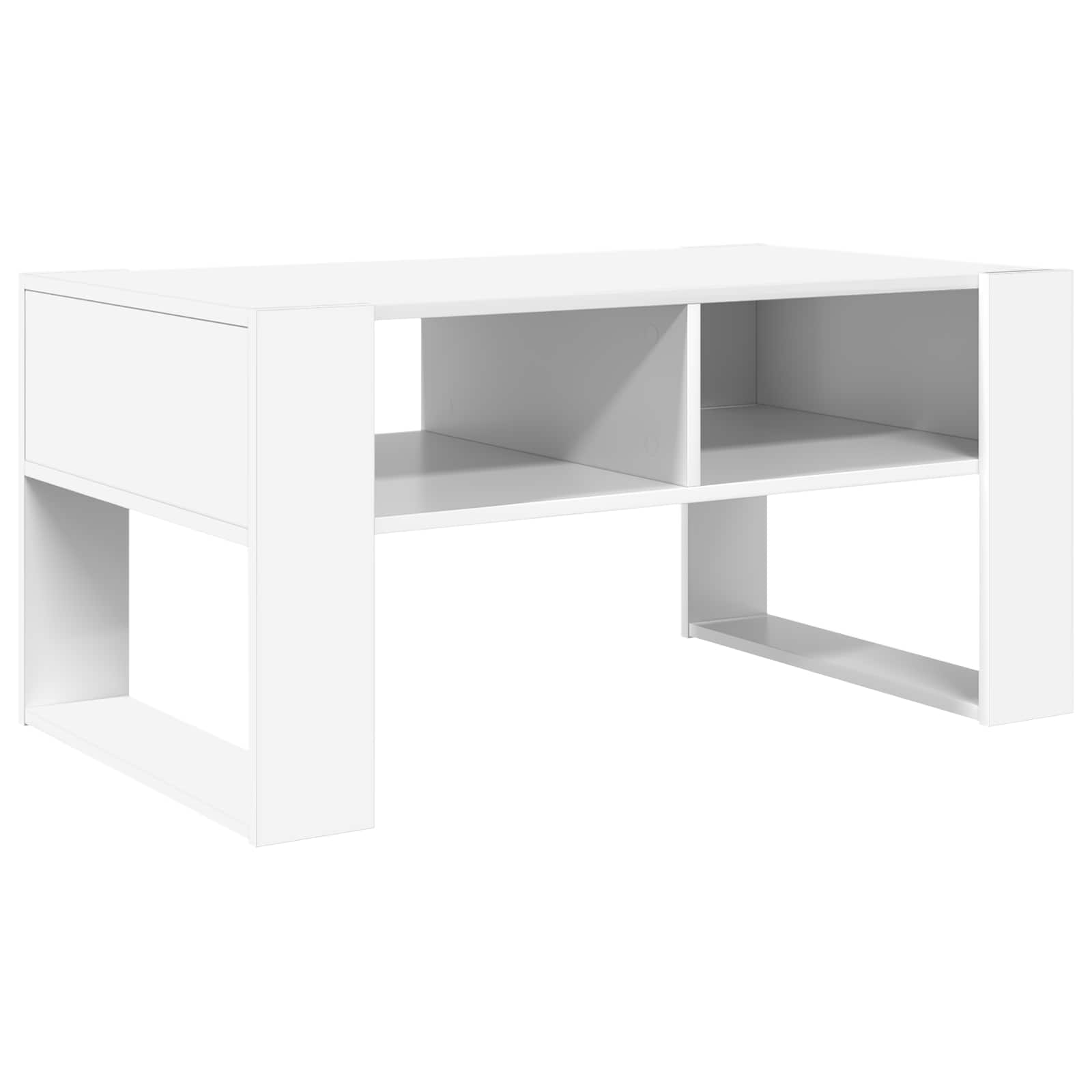 Table basse Blanc 92 x 53 x 45 cm Bois d'ingénierie - XIOS