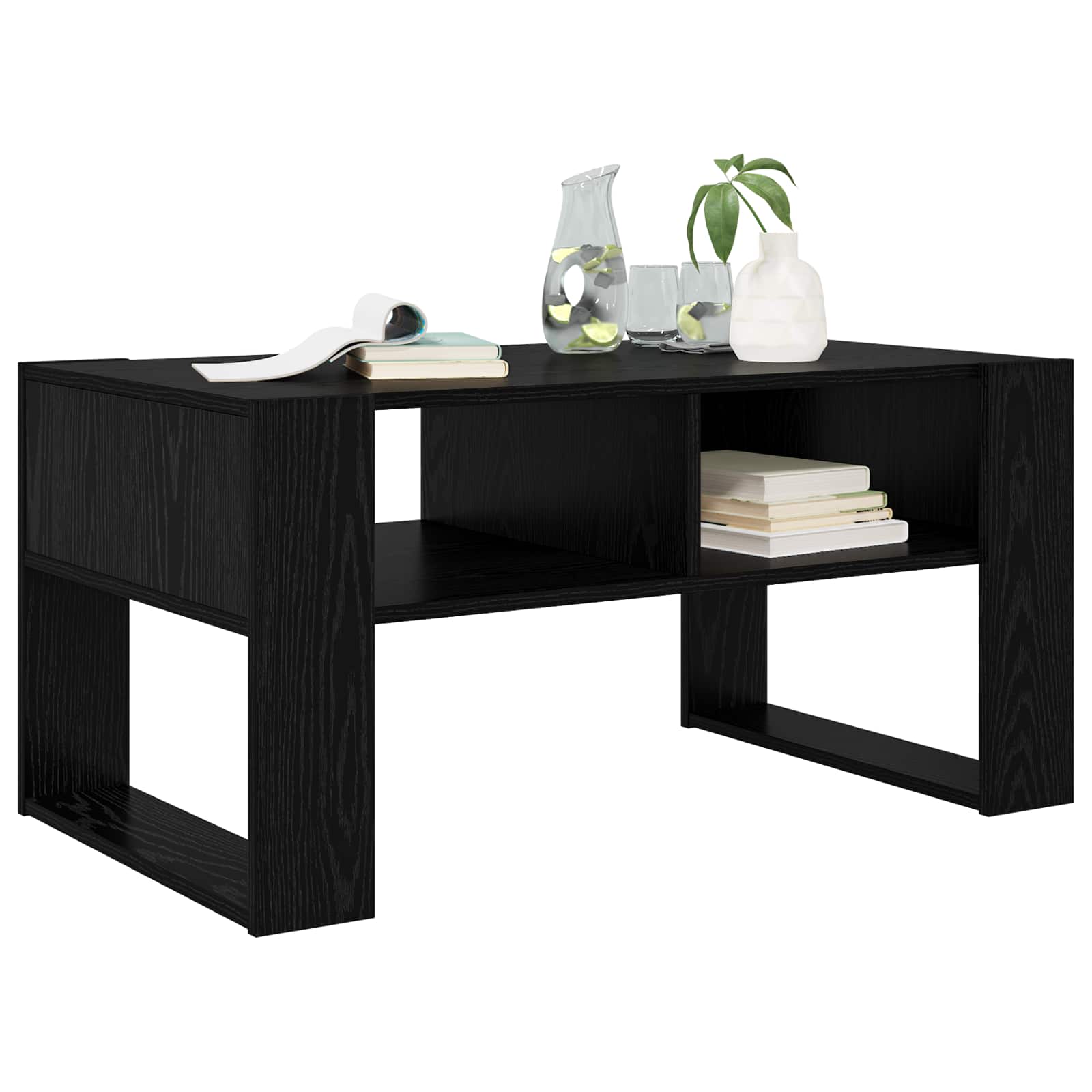 Table basse Chêne noir 92 x 53 x 45 cm Bois d'ingénierie - XIOS