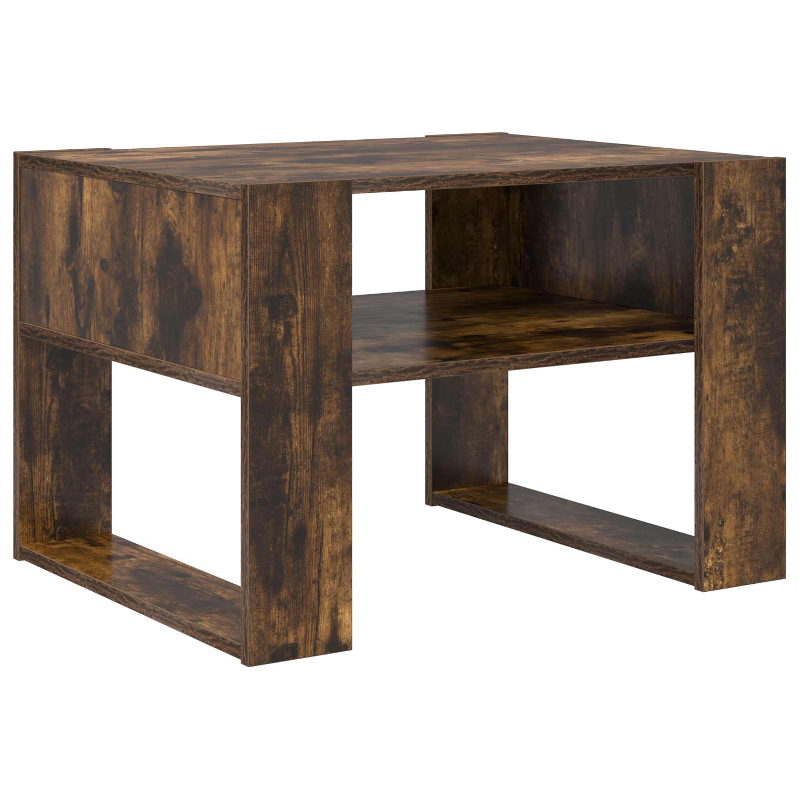 Table basse Chêne fumé 66 x 53 x 45 cm Bois d'ingénierie - XIOS